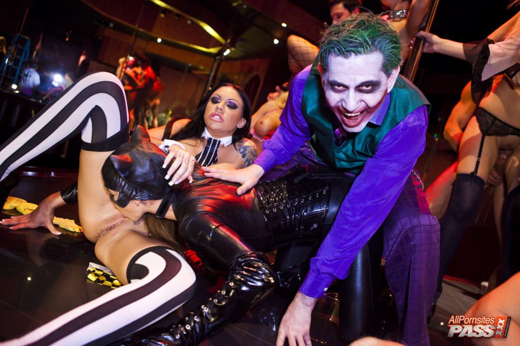 Big titty strippers in an orgy