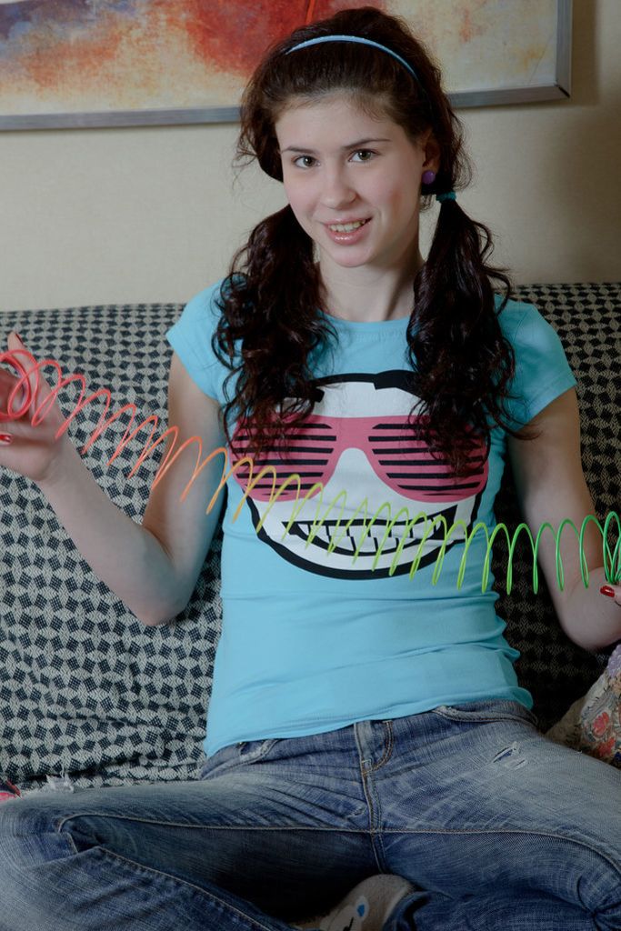 Young Brunette Millie Learns How to Give a Blowjob