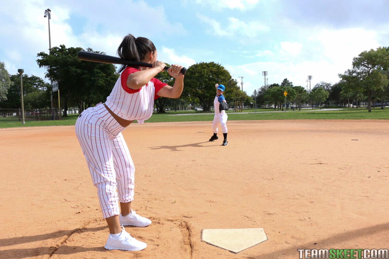 Busty Baseball Babe