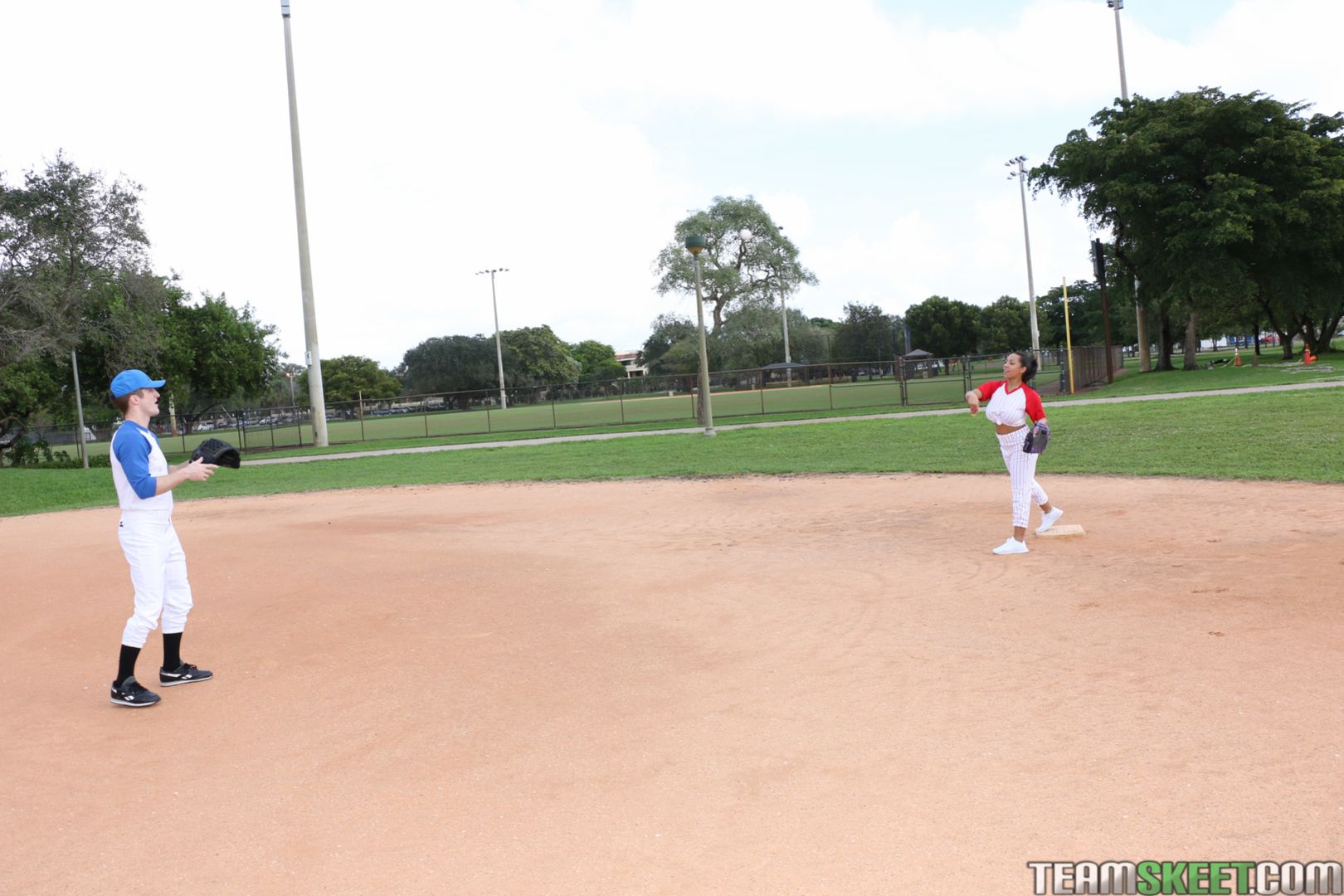 Busty Baseball Babe