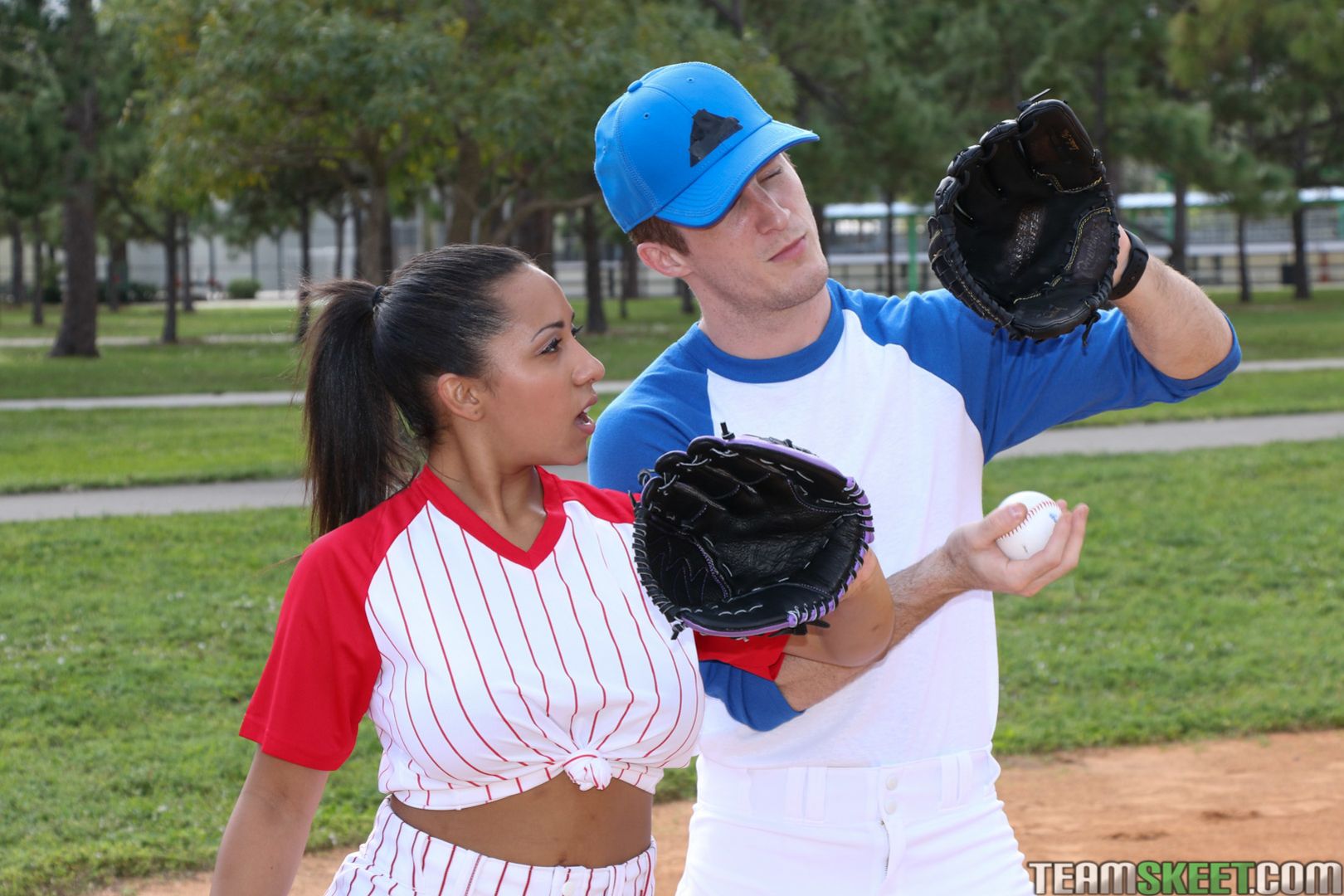 Busty Baseball Babe