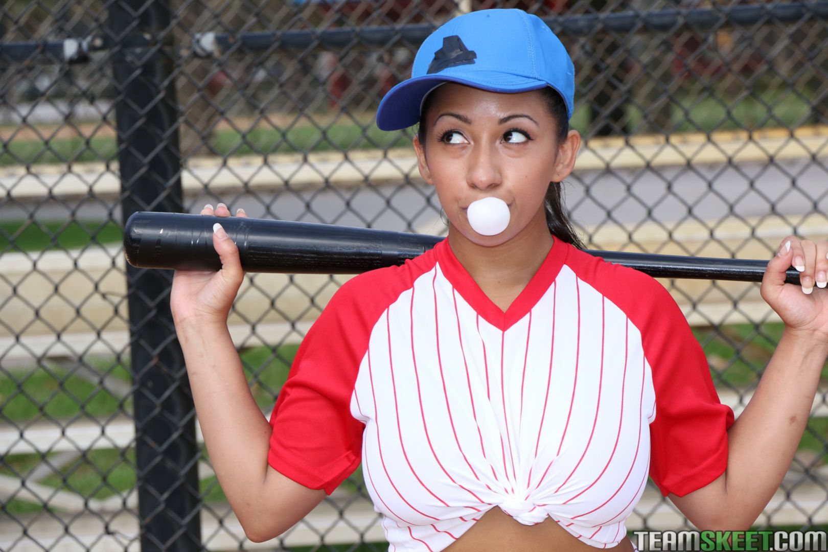 Busty Baseball Babe