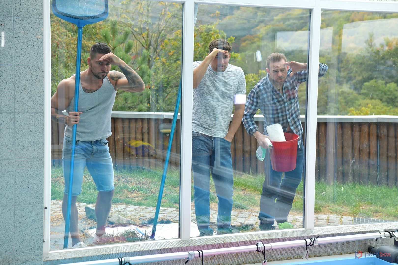 3 Window Cleaners Service Horny Housewife Katy Rose With an Airtight DP GP2141
