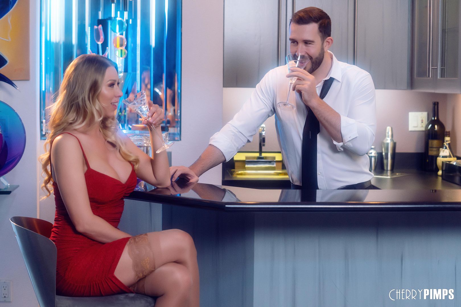 Relieving Sexual Tension With A Hot Blonde MILF