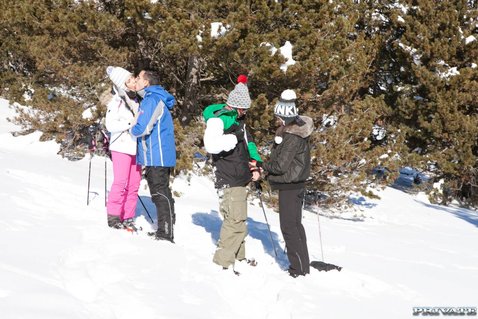 Verona Sky and Haley Hill Have an orgy on the snow