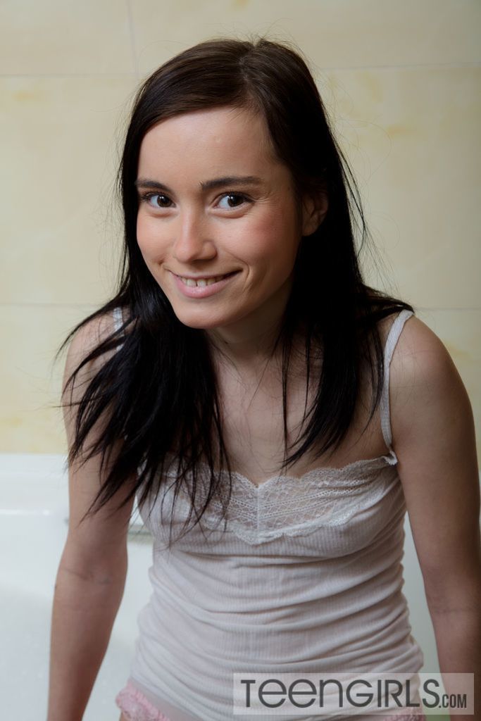 Unbelievably Cute Teen Nara Pleasures in Bubble Bath