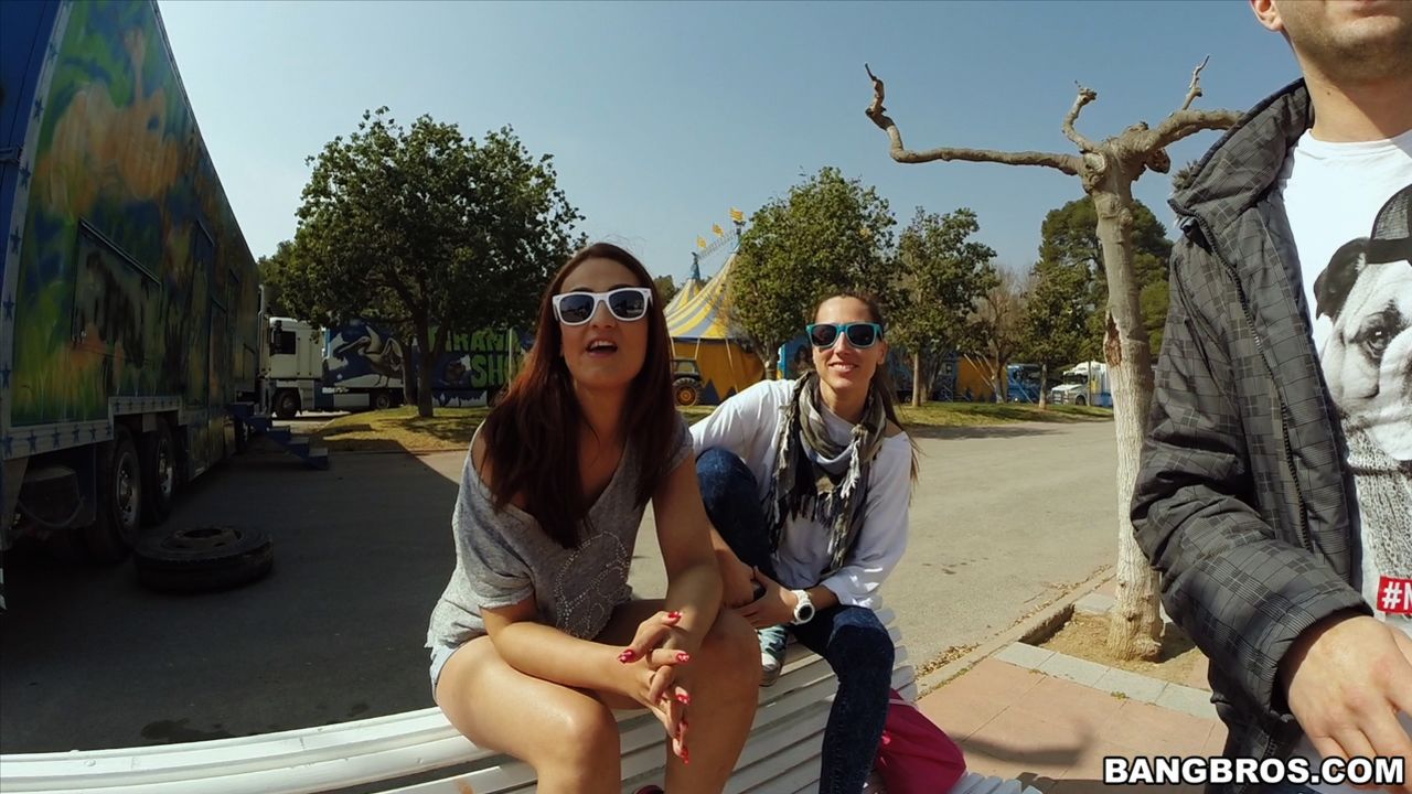 Big Tit Brunette Gets Fucked in Public