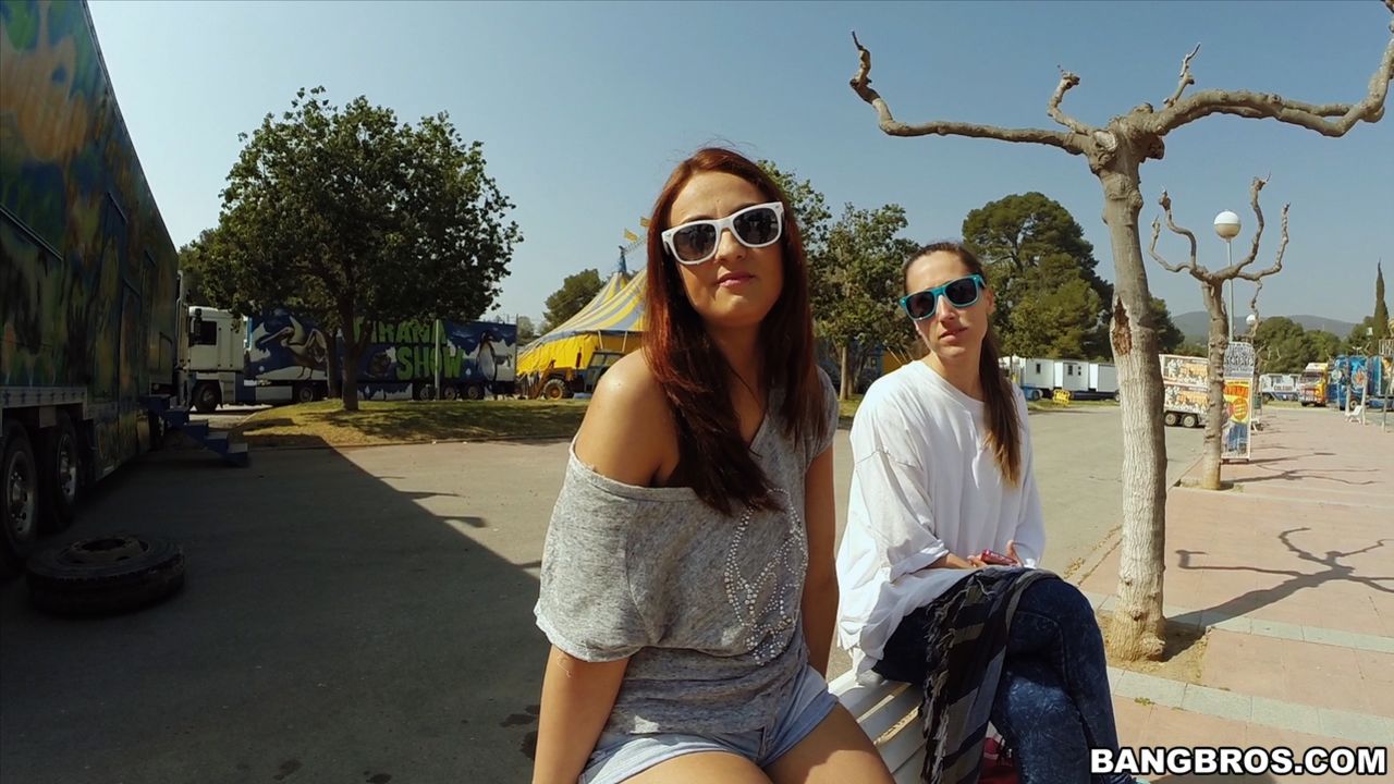 Big Tit Brunette Gets Fucked in Public
