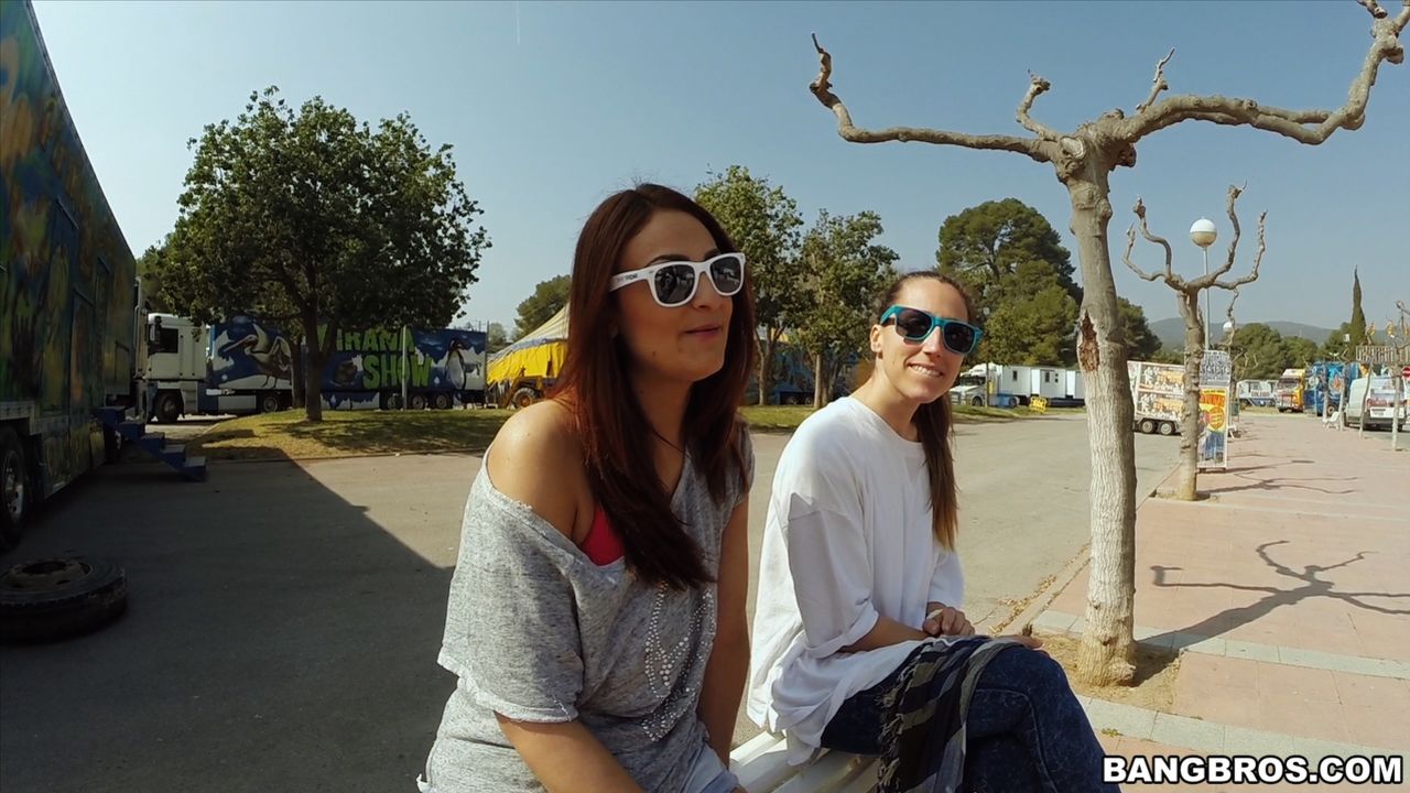 Big Tit Brunette Gets Fucked in Public