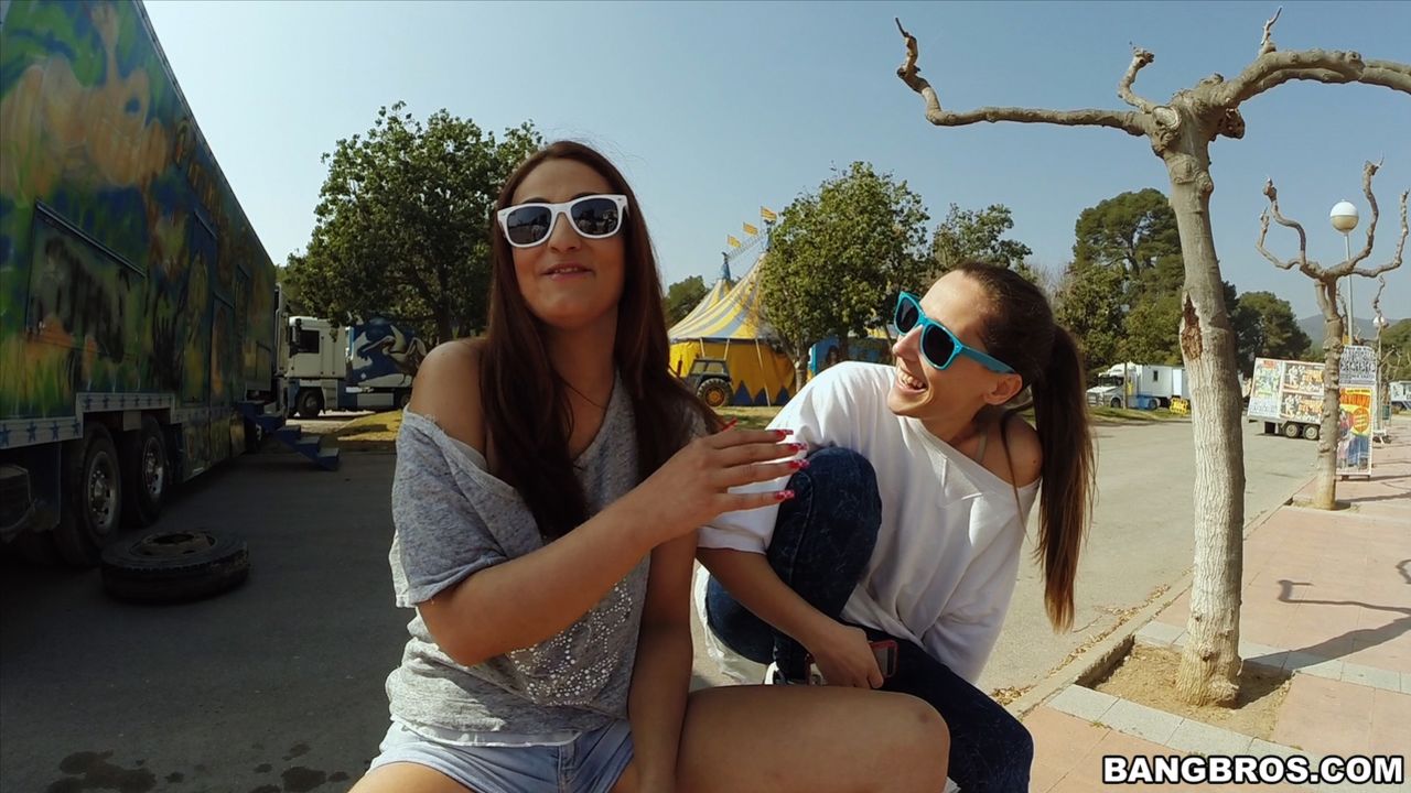 Big Tit Brunette Gets Fucked in Public