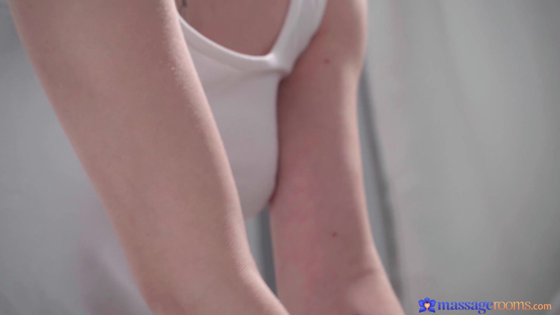 Pretty blonde masseuse massages BBC