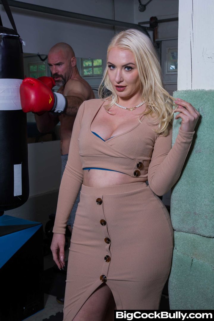 Big tit blonde Kate Dee fucks her husband's big cock bully boss