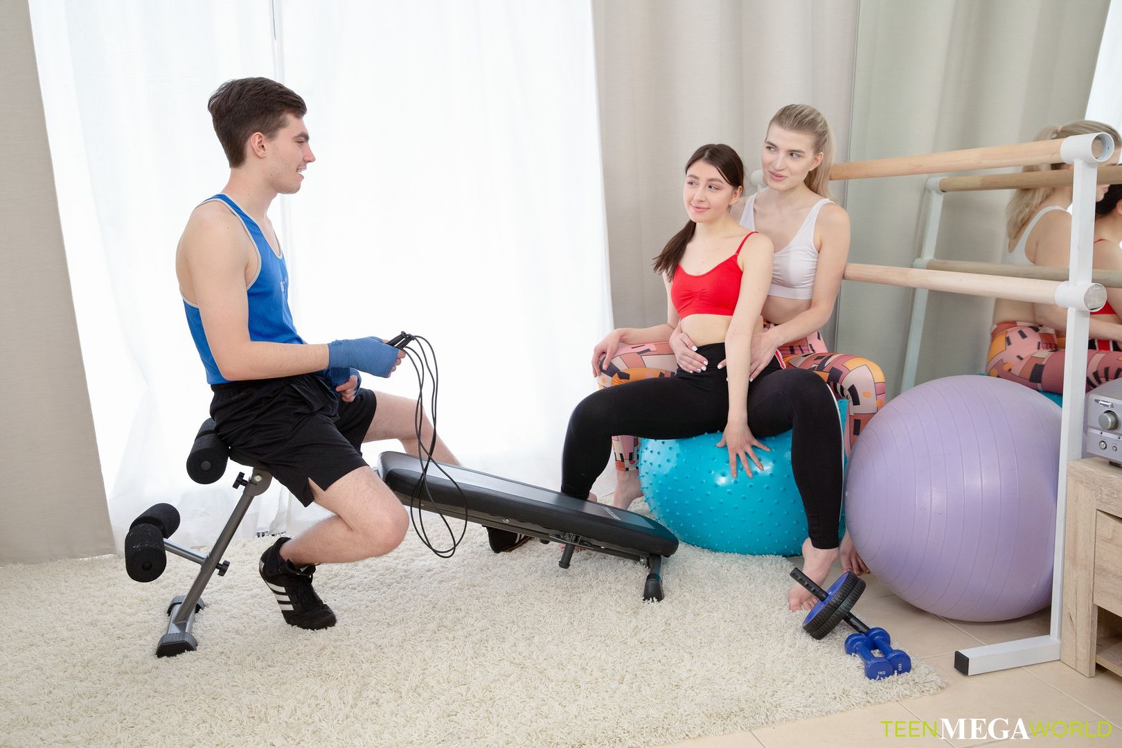 Hard workout ends with hard sex