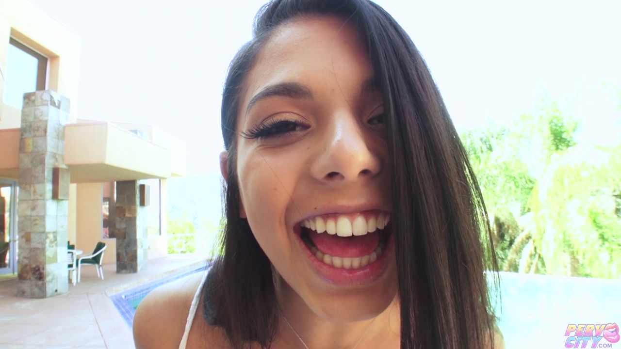 Horny Latina Teen Gina Valentina Masturbates Outside