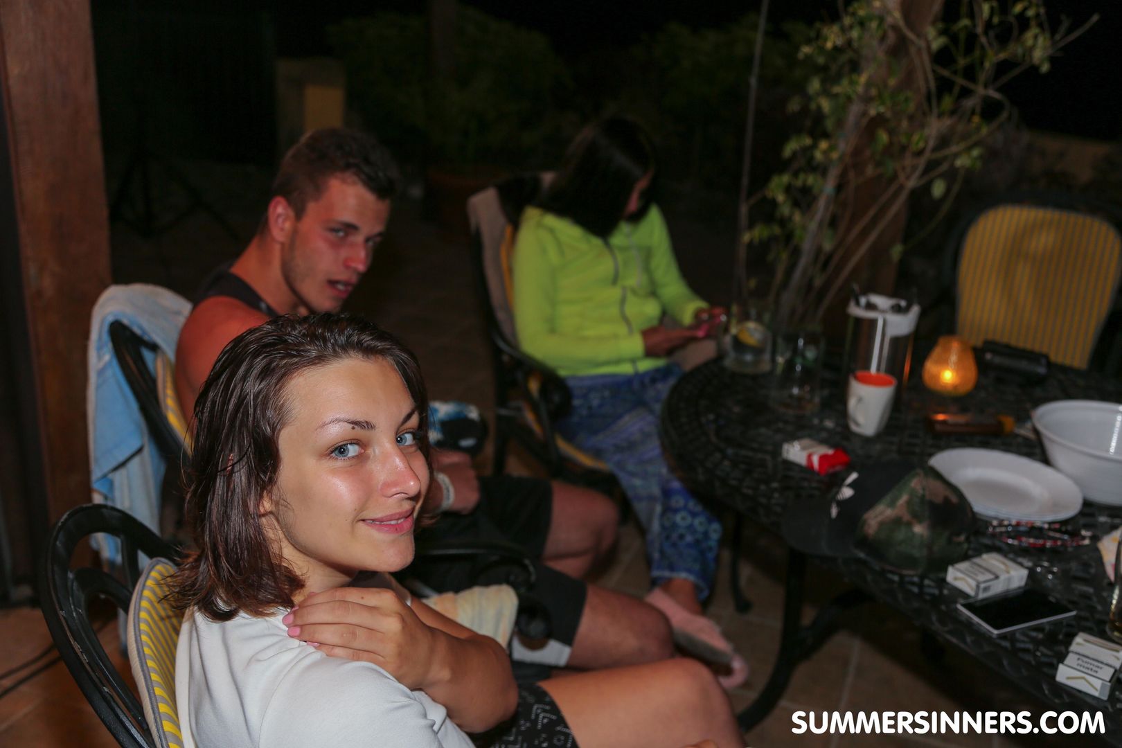 Nighttime sex party