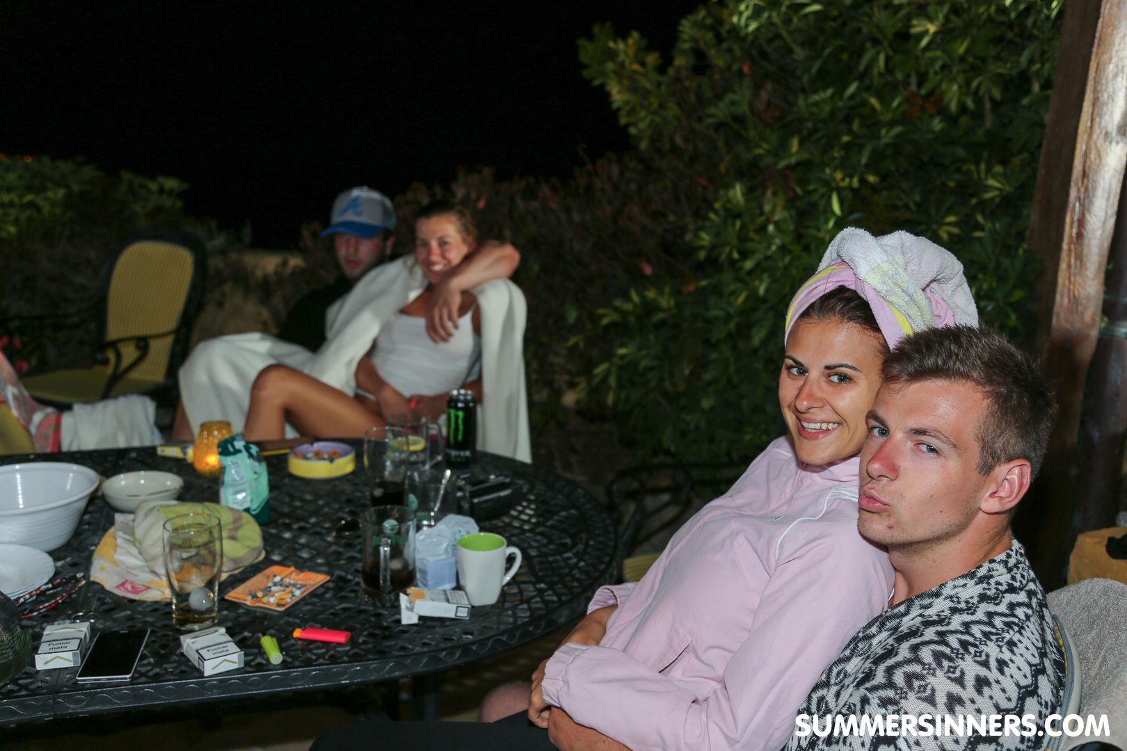 Nighttime sex party