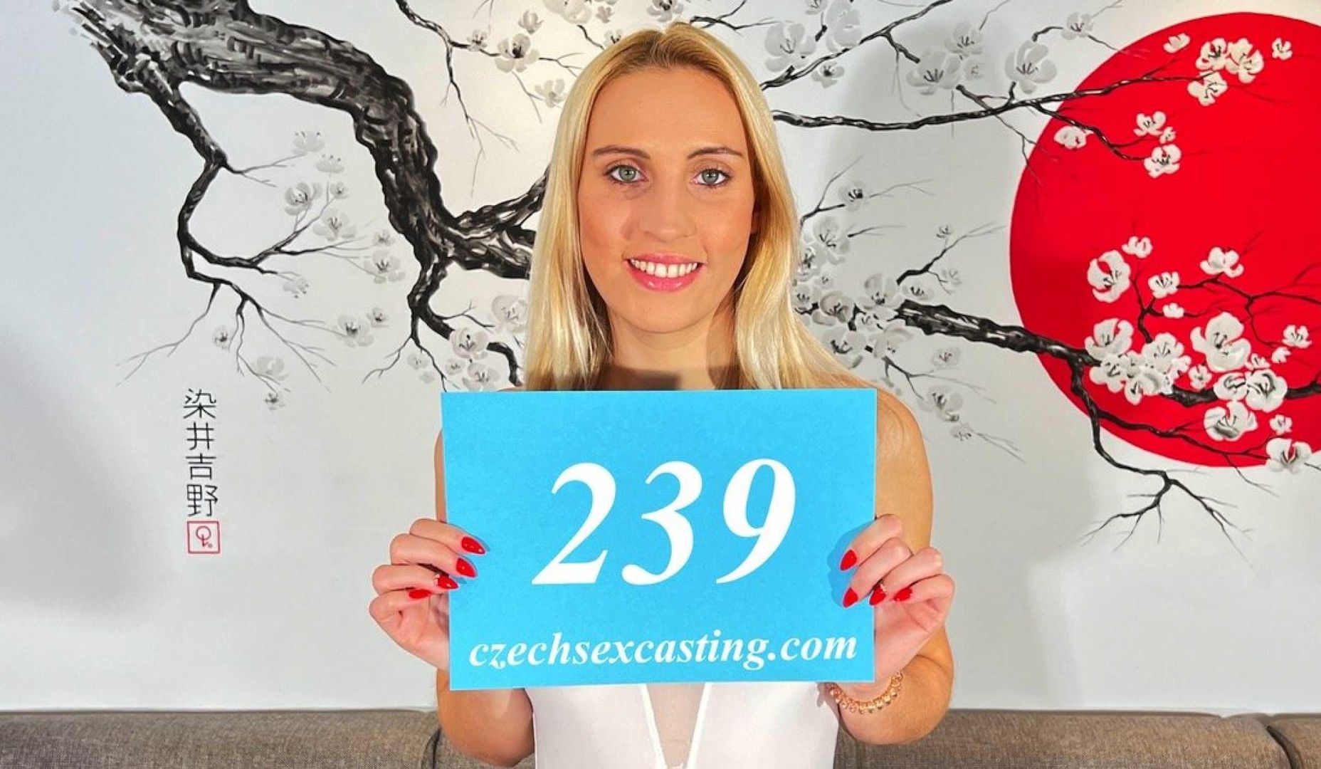 Sexy blonde darling is waiting for call