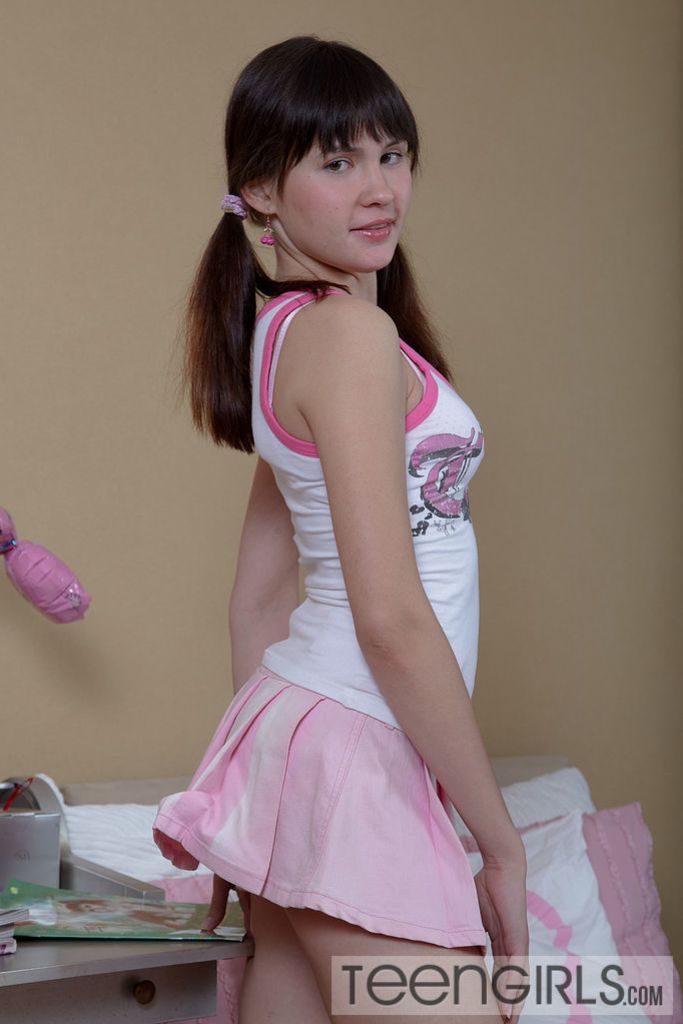 Tiniest Cutest Brunette Teen Gets Rammed In Her Ass!