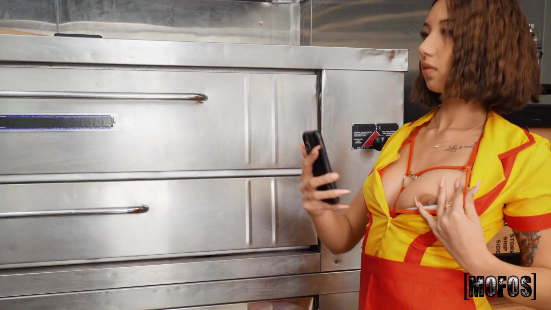 Creampie in a Restaurant Kitchen