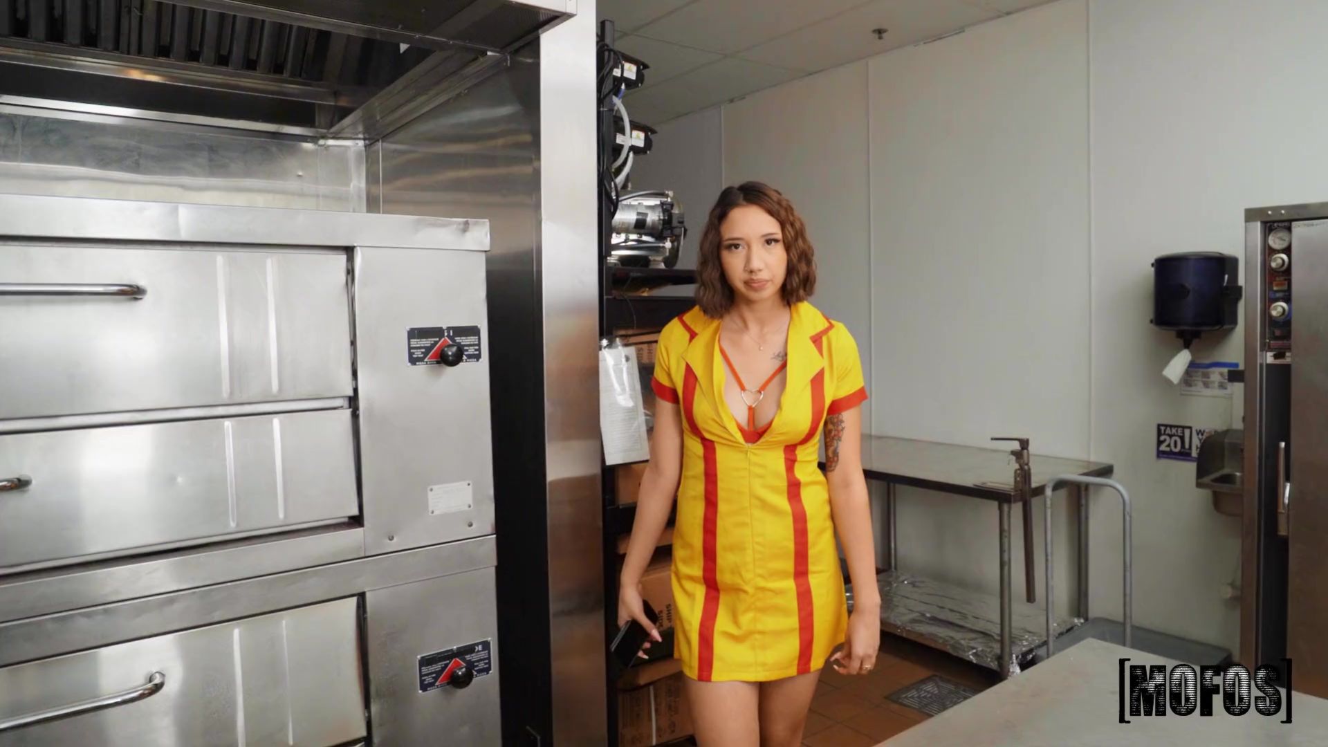 Creampie in a Restaurant Kitchen