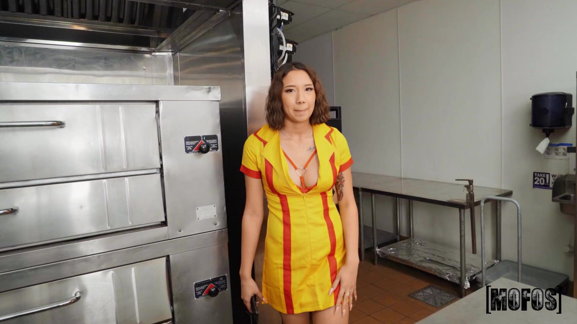 Creampie in a Restaurant Kitchen