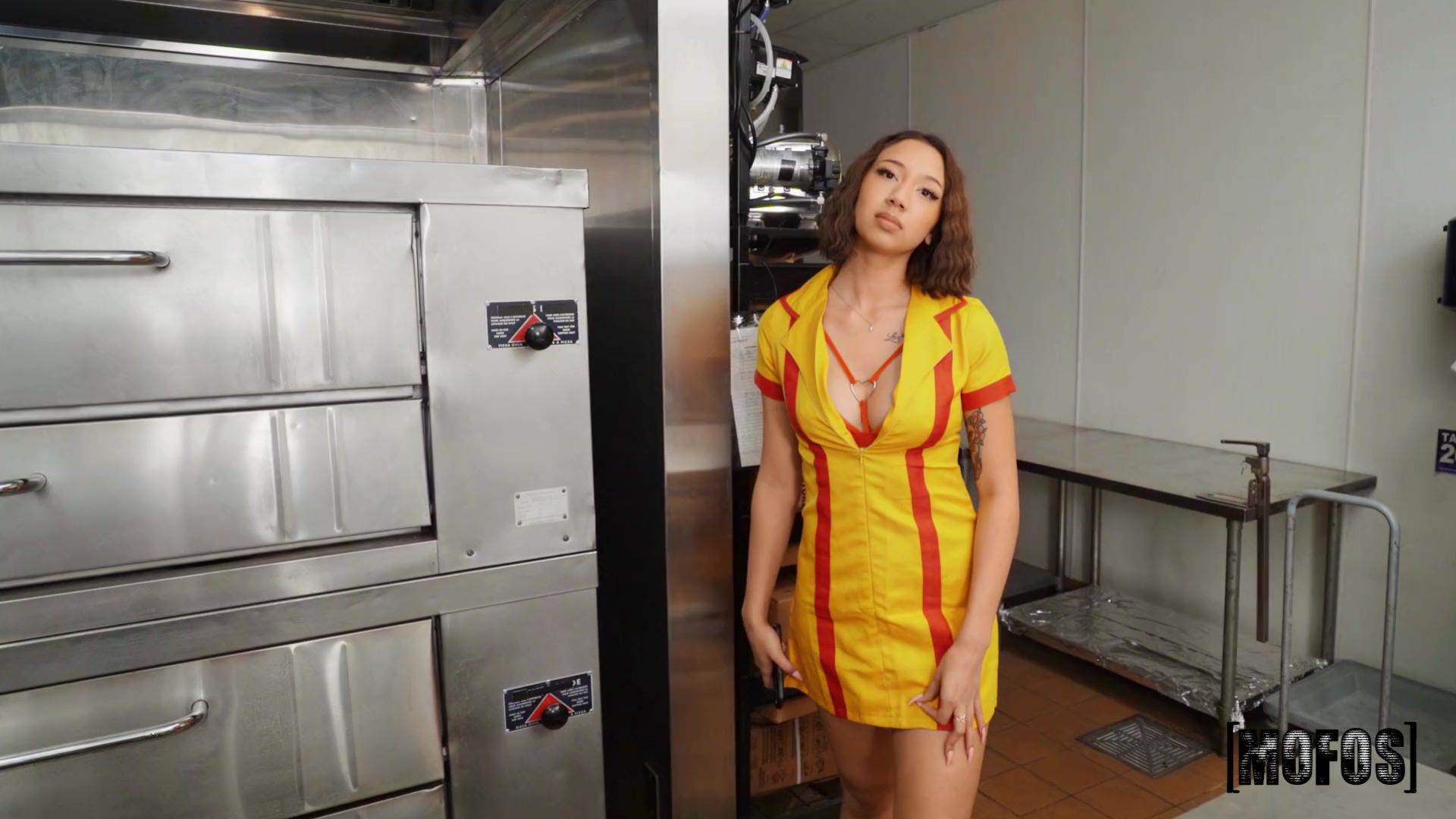 Creampie in a Restaurant Kitchen