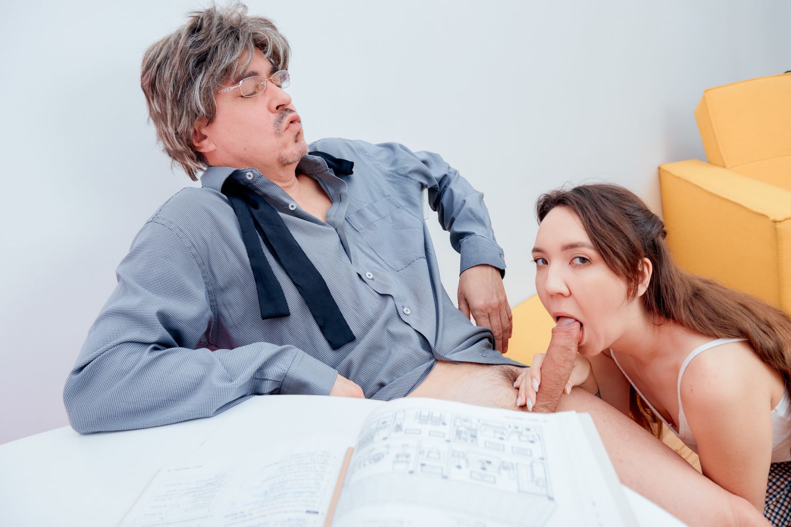Naughty student seduces her teacher