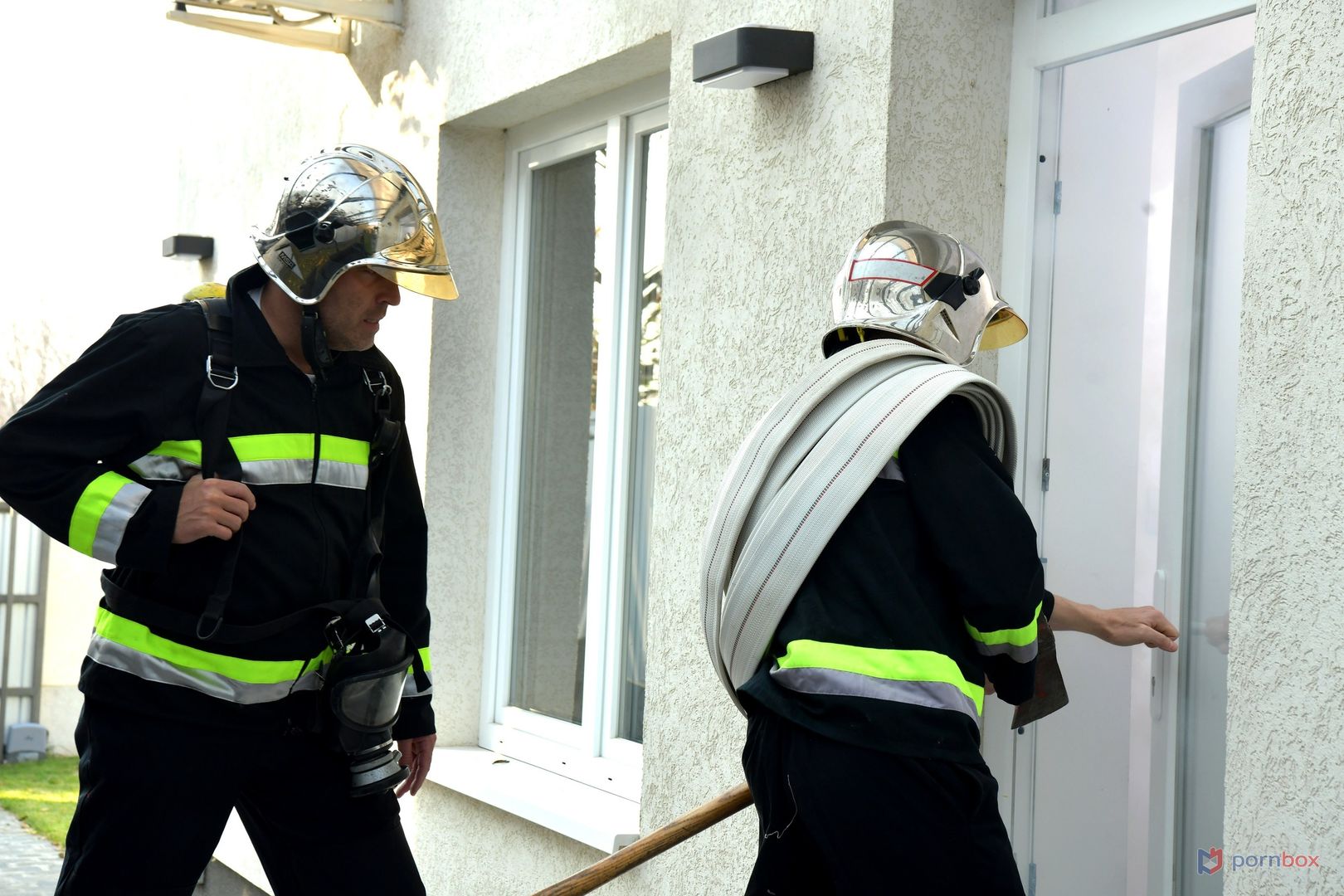 Monika Fox Lets 2 Firemen Who Put Out a House Fire DP Her GP2226