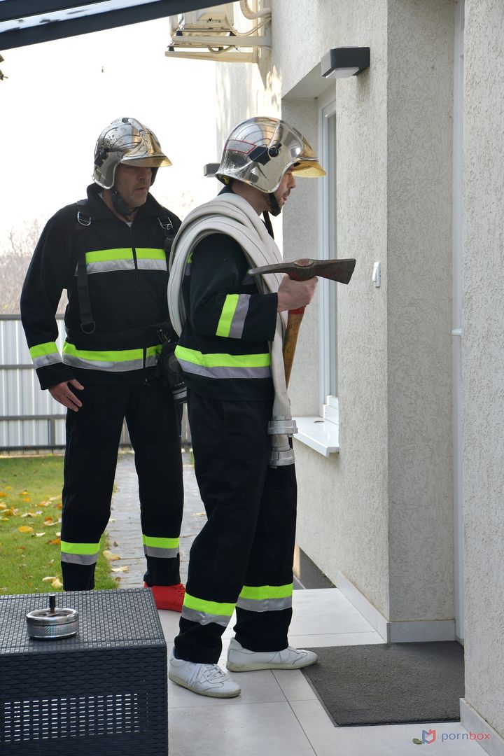 Monika Fox Lets 2 Firemen Who Put Out a House Fire DP Her GP2226
