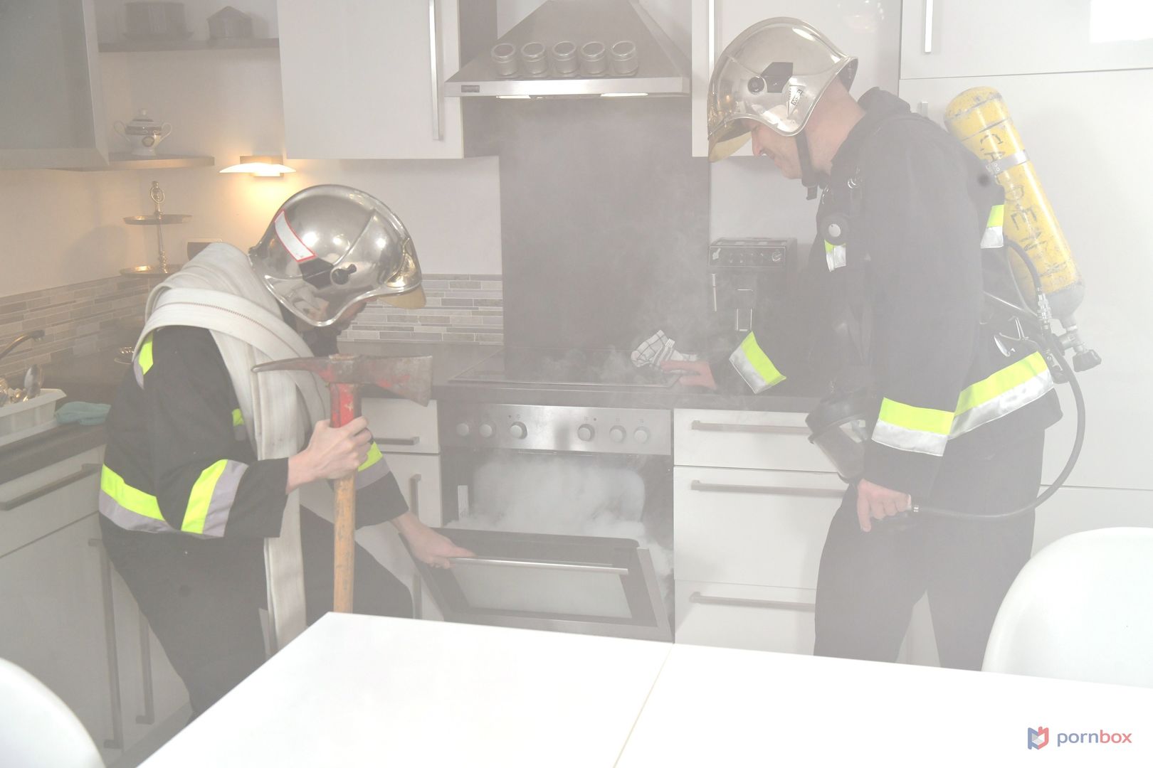 Monika Fox Lets 2 Firemen Who Put Out a House Fire DP Her GP2226