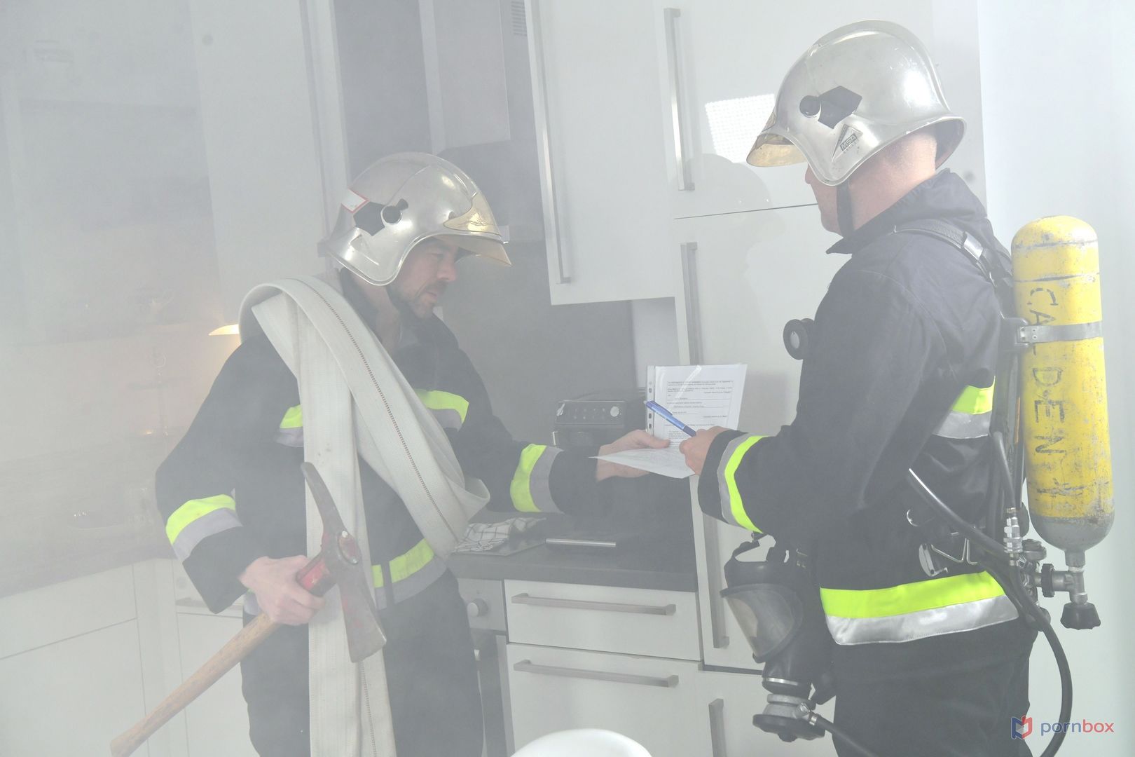 Monika Fox Lets 2 Firemen Who Put Out a House Fire DP Her GP2226