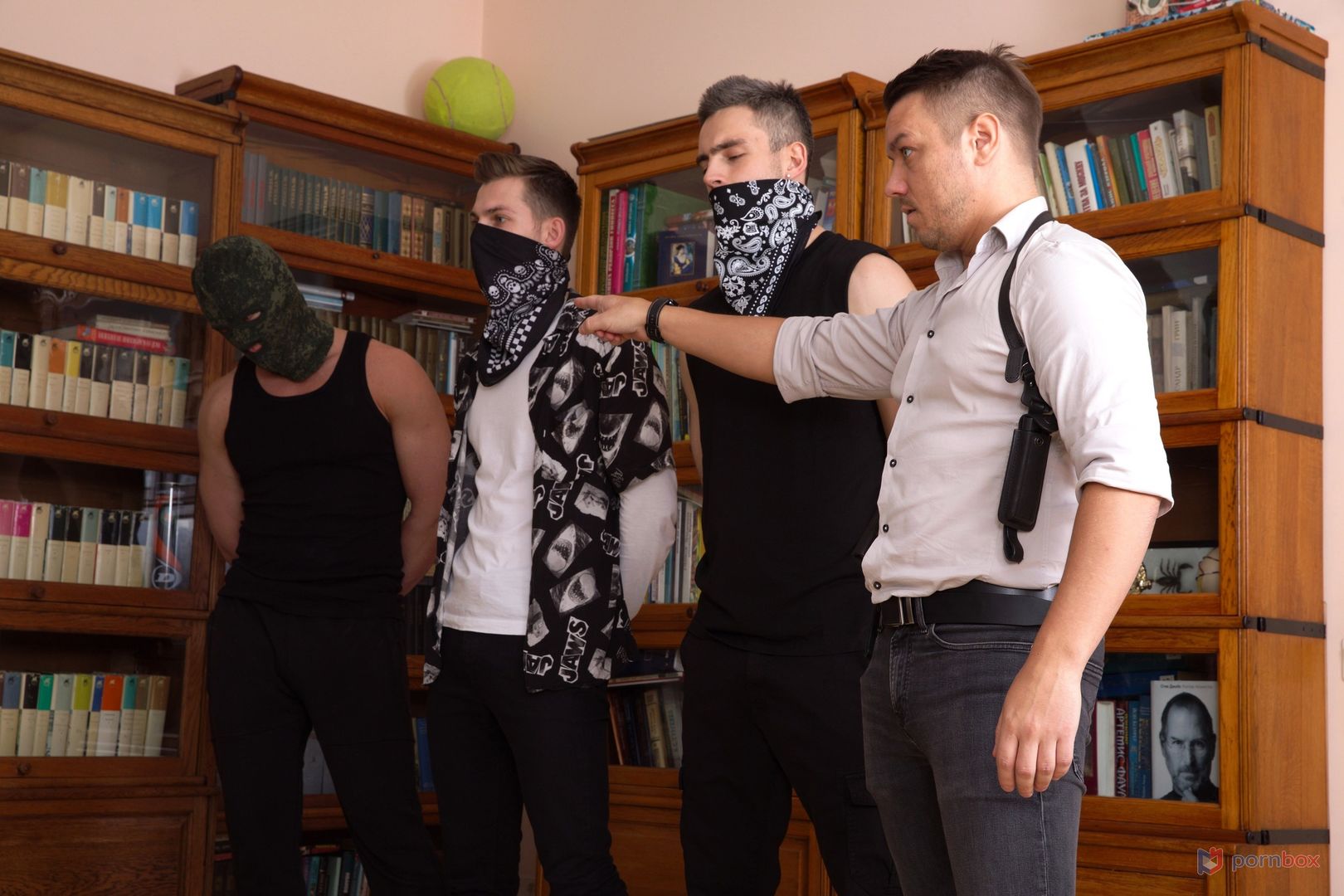 Horny Russian Cop Lara Frost Takes a DP Gangbang from 3 Criminals GP2230