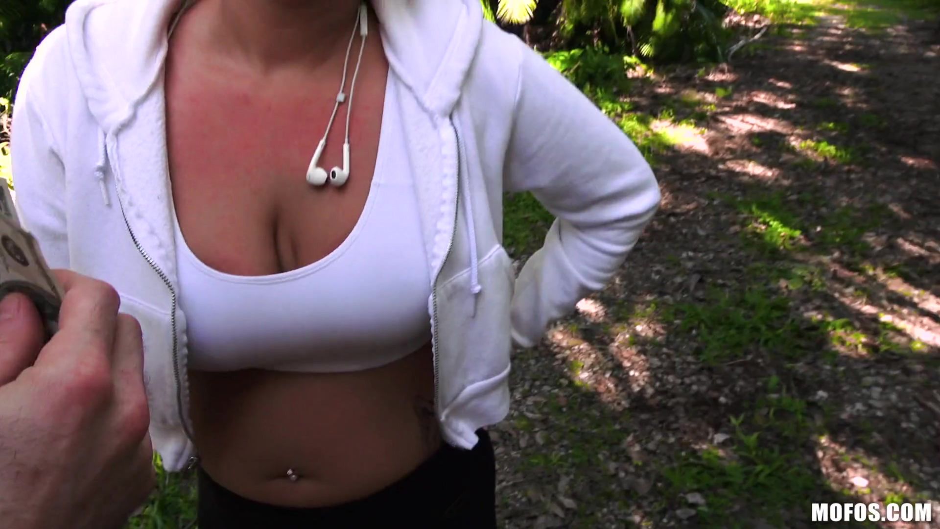 Tiny Redhead Takes Dick In Park