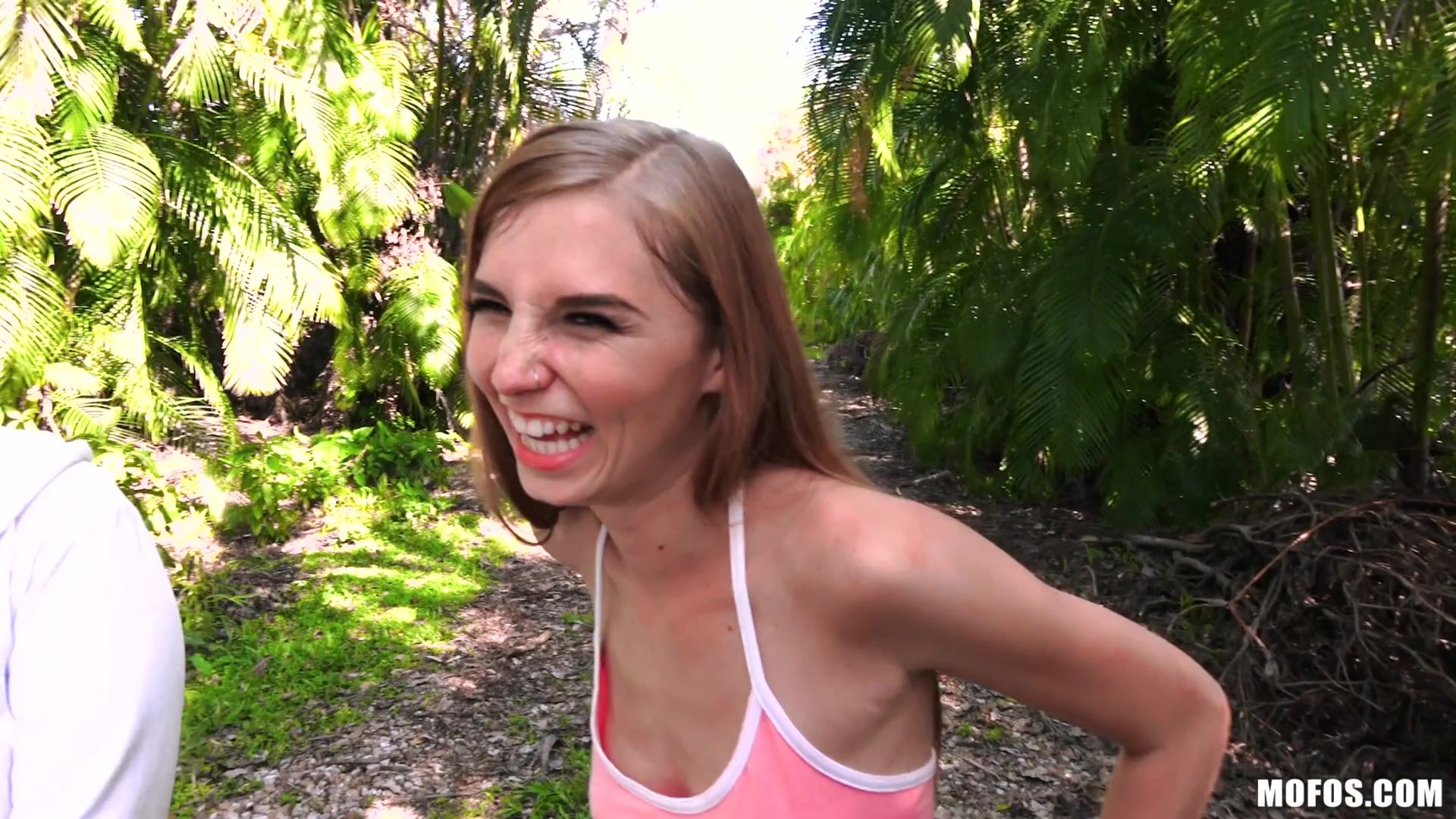 Tiny Redhead Takes Dick In Park