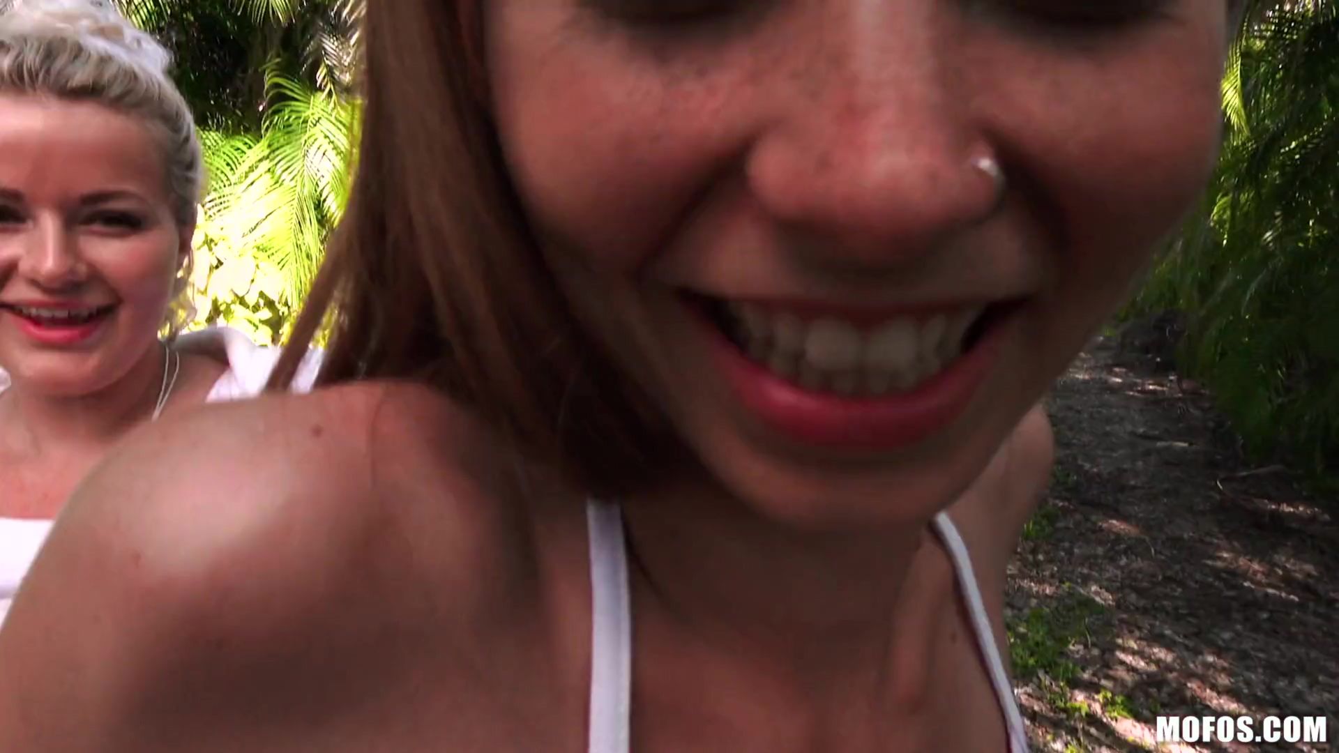 Tiny Redhead Takes Dick In Park