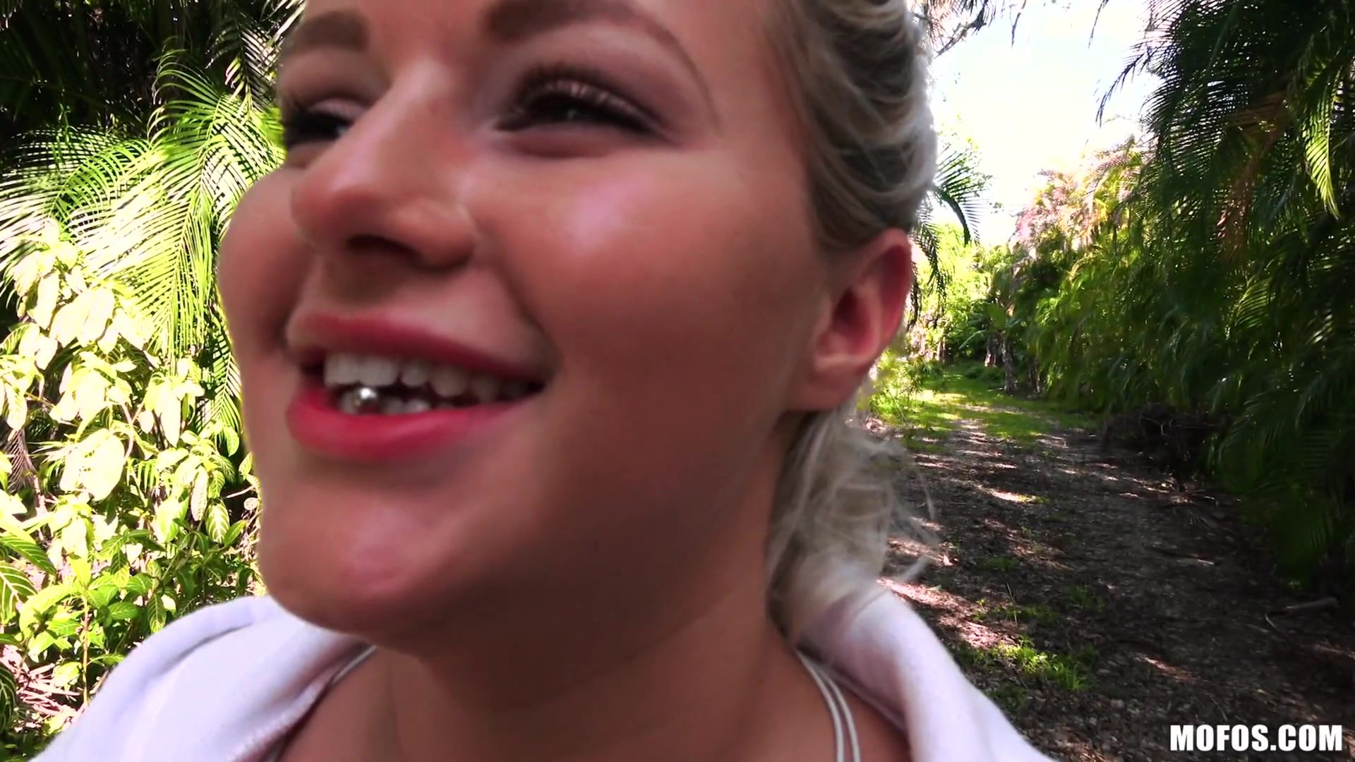 Tiny Redhead Takes Dick In Park