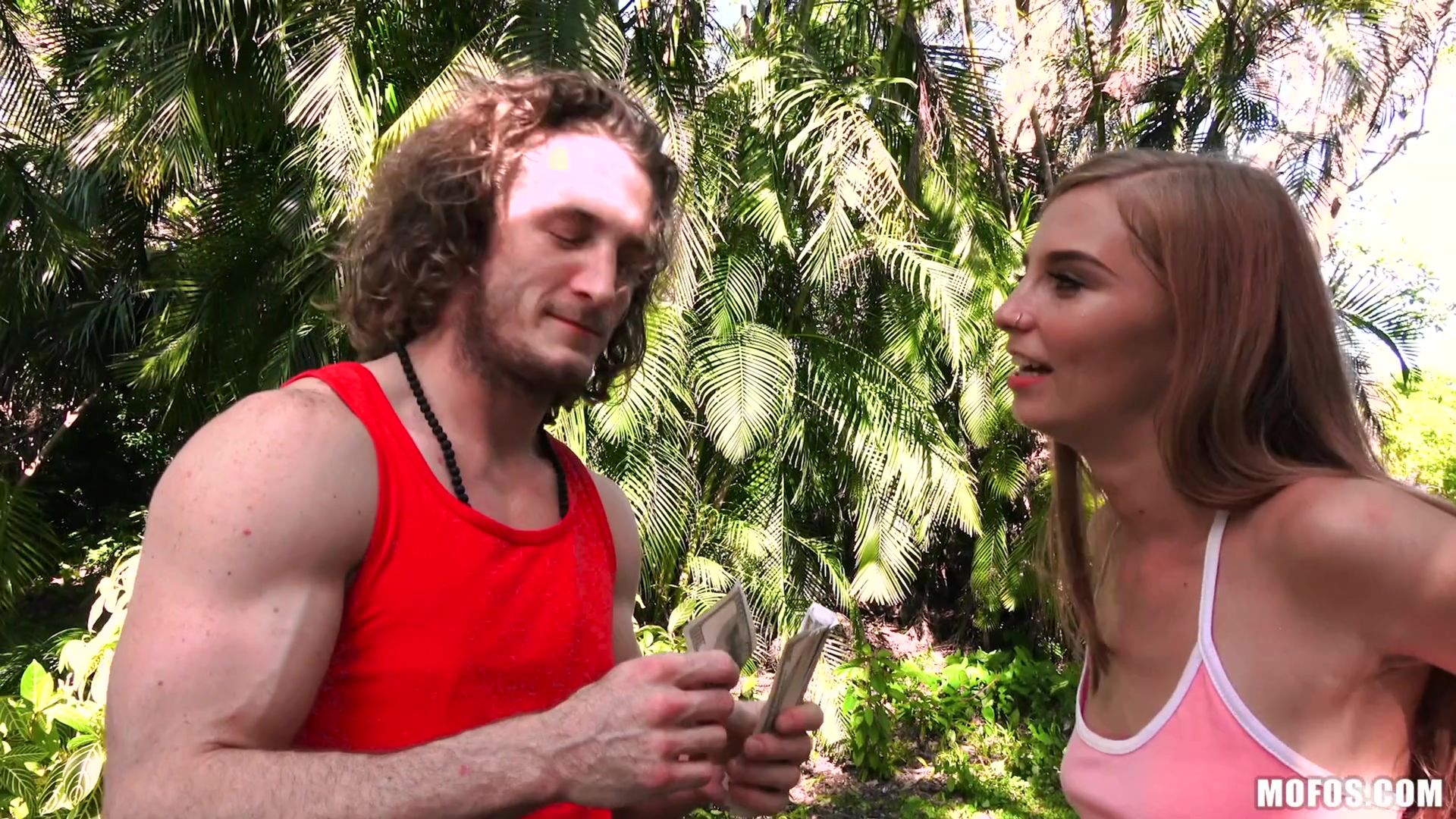 Tiny Redhead Takes Dick In Park