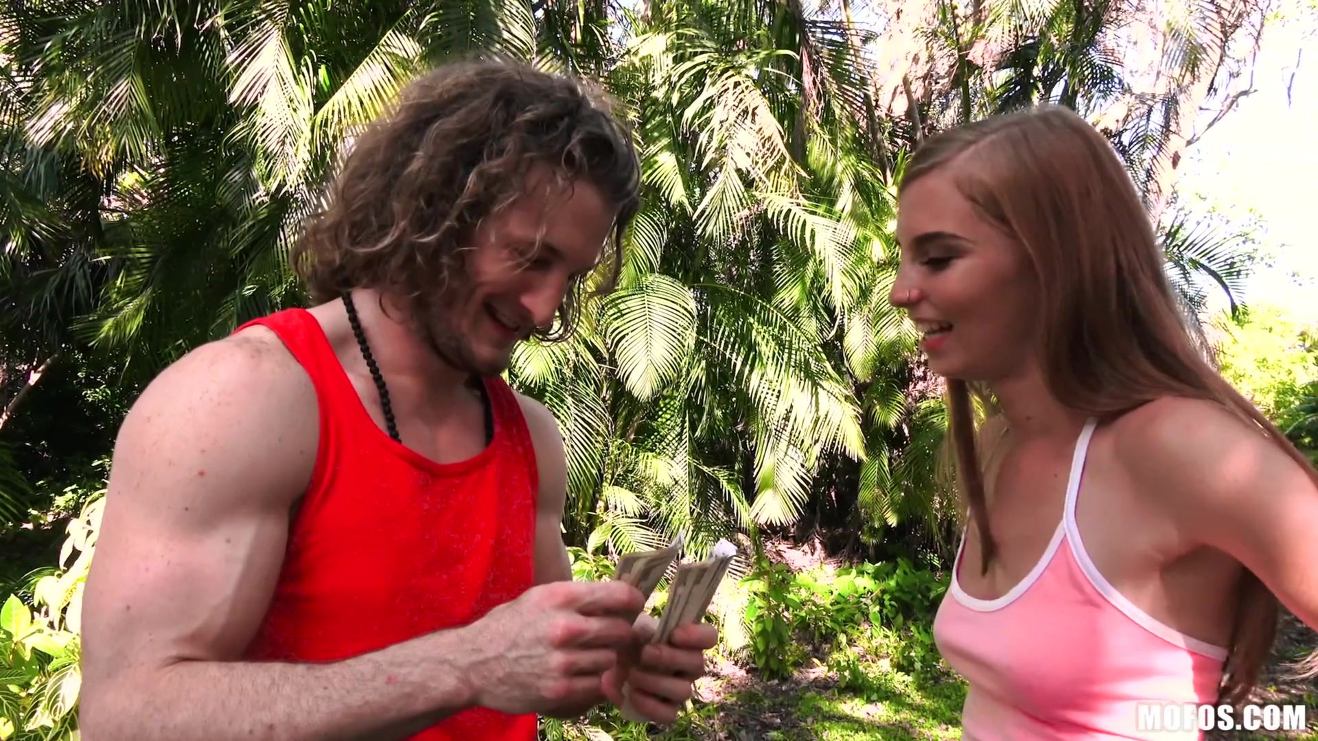 Tiny Redhead Takes Dick In Park