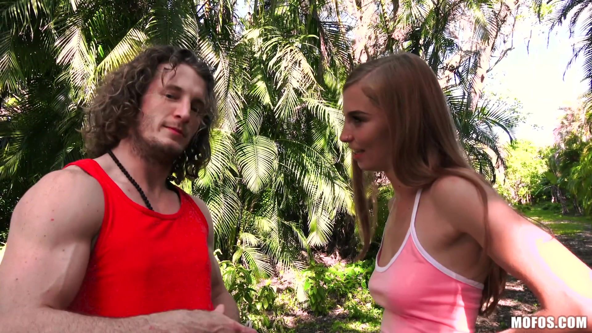 Tiny Redhead Takes Dick In Park