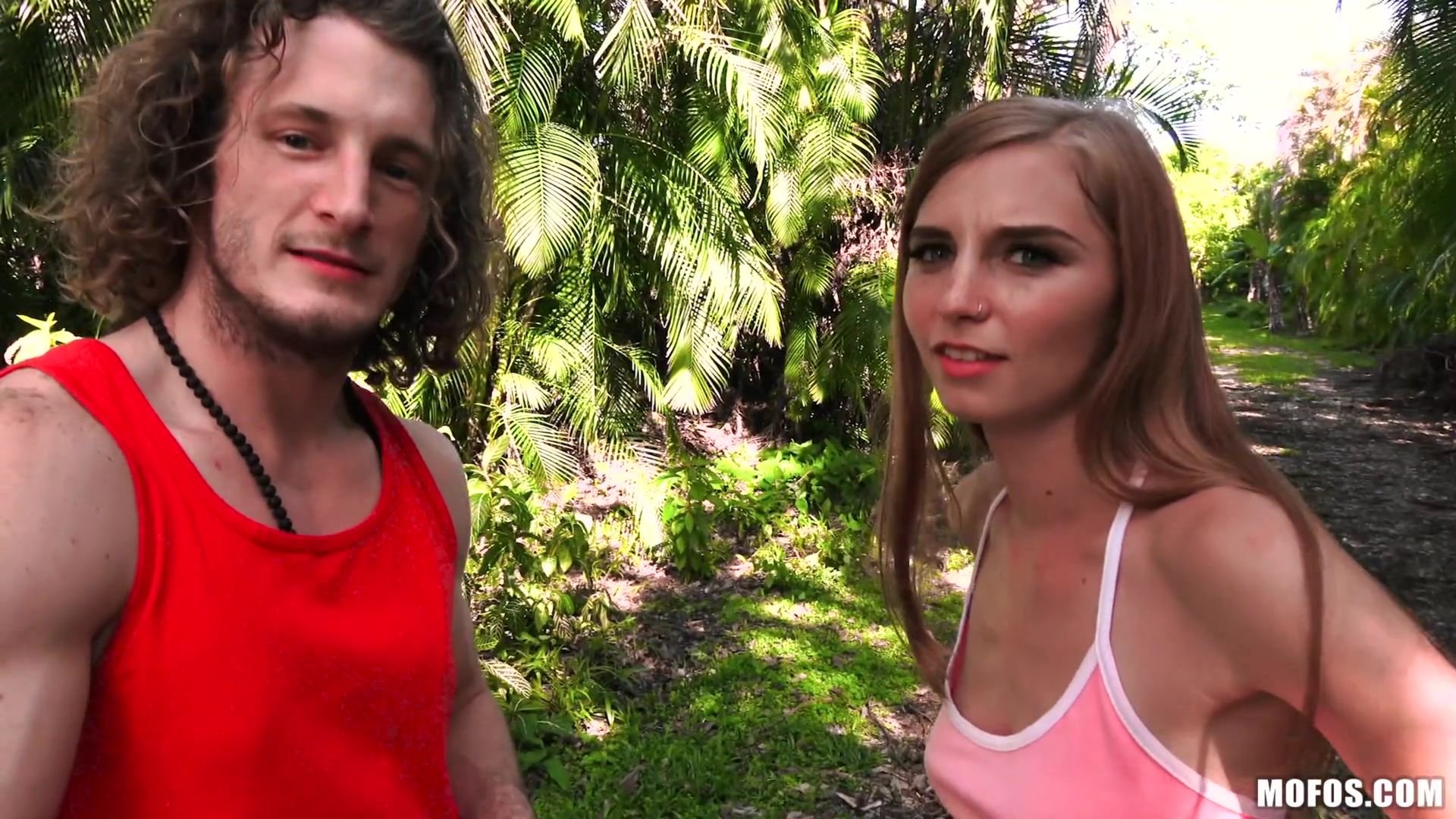 Tiny Redhead Takes Dick In Park