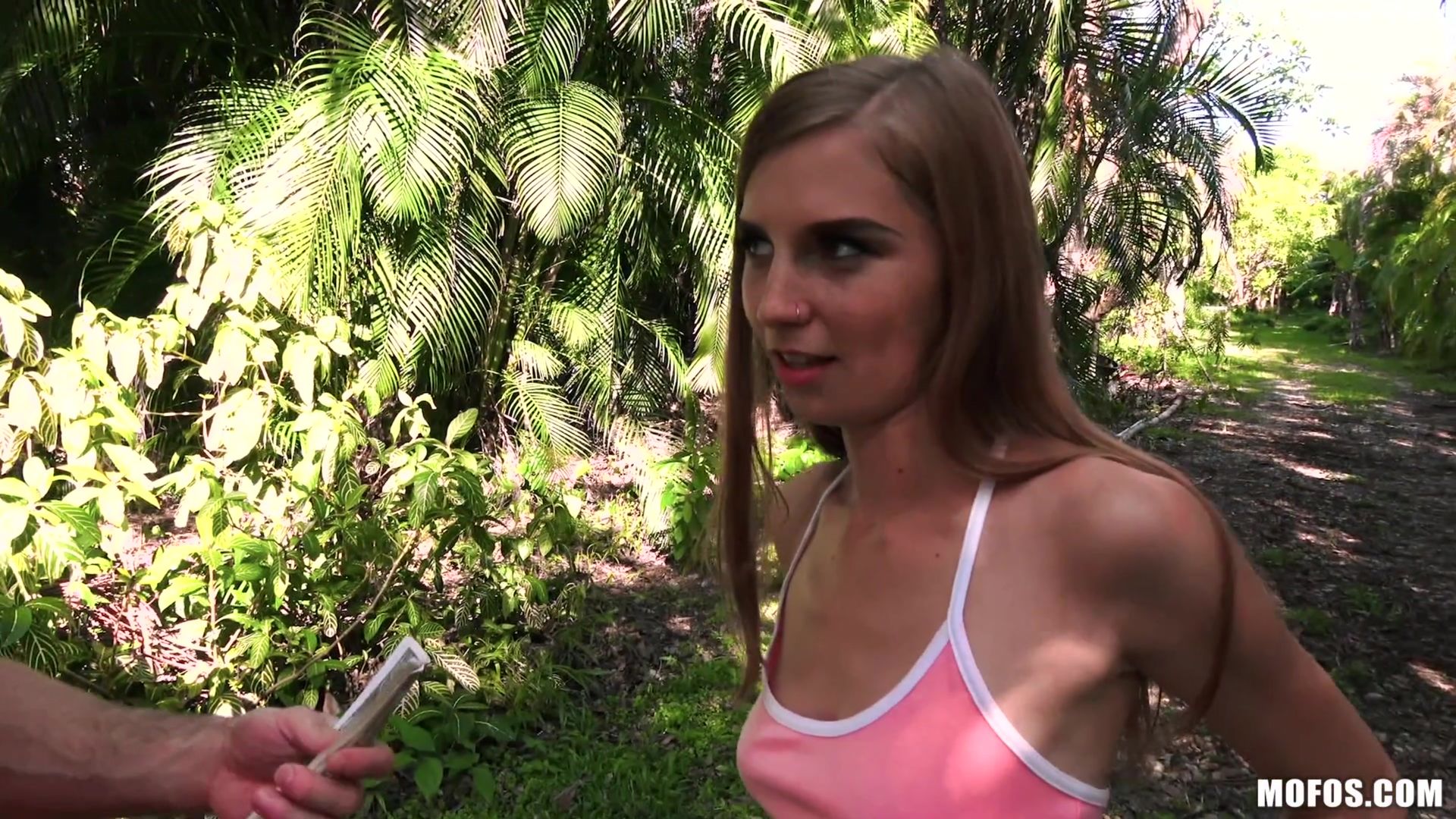Tiny Redhead Takes Dick In Park