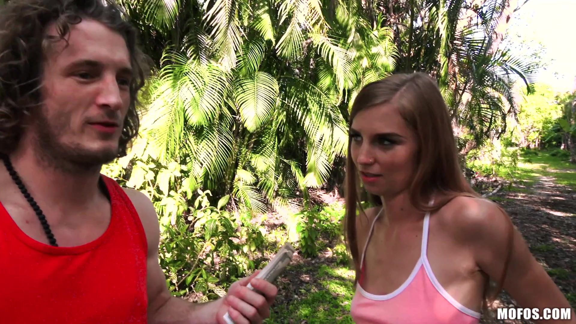 Tiny Redhead Takes Dick In Park