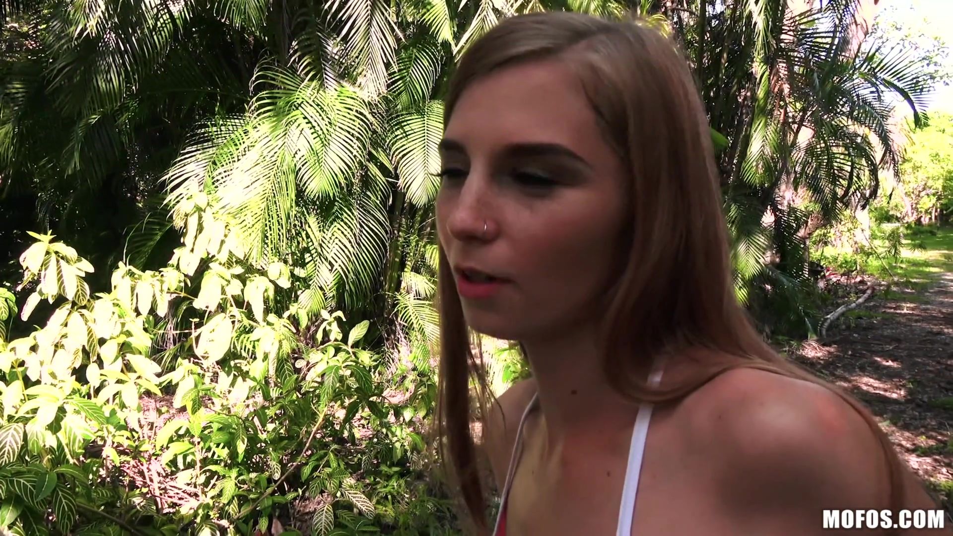 Tiny Redhead Takes Dick In Park