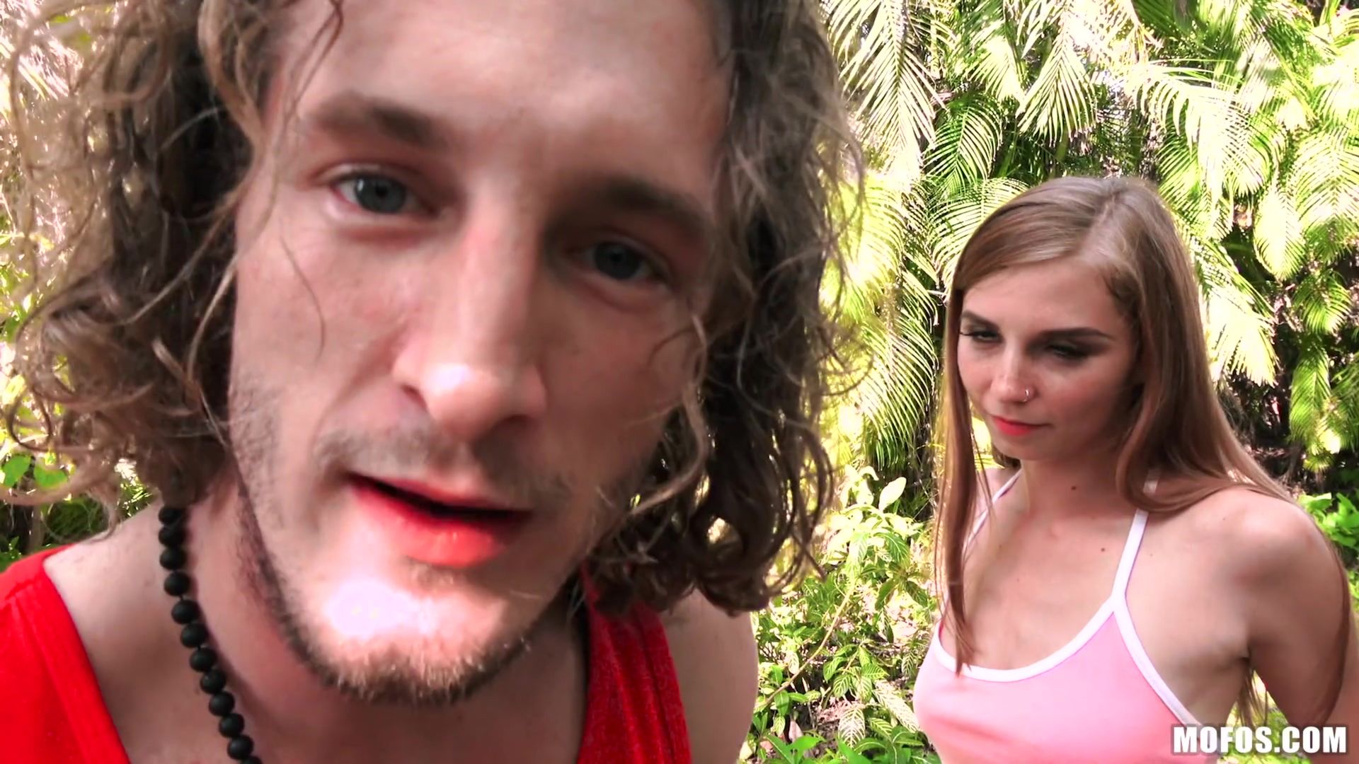 Tiny Redhead Takes Dick In Park