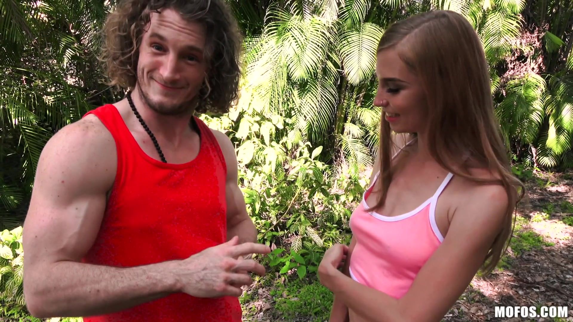 Tiny Redhead Takes Dick In Park