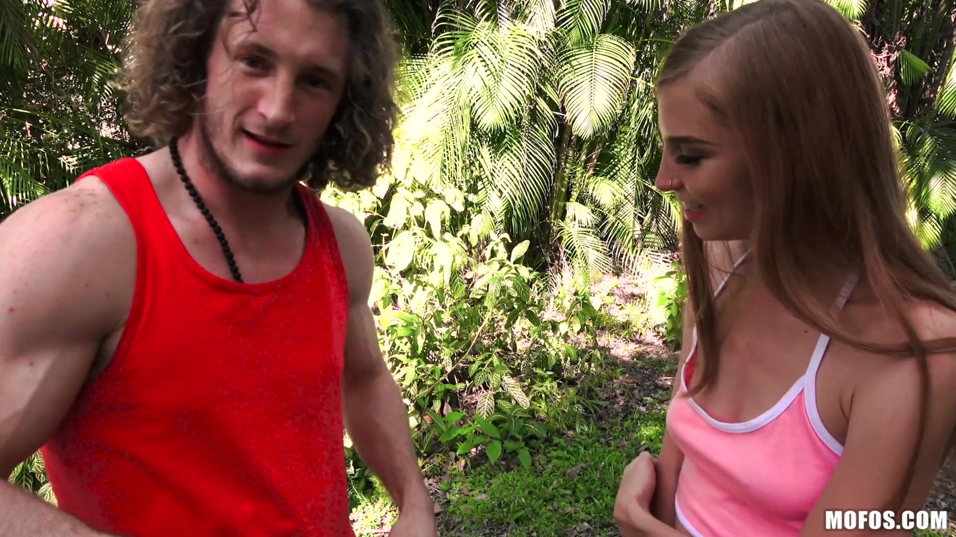 Tiny Redhead Takes Dick In Park