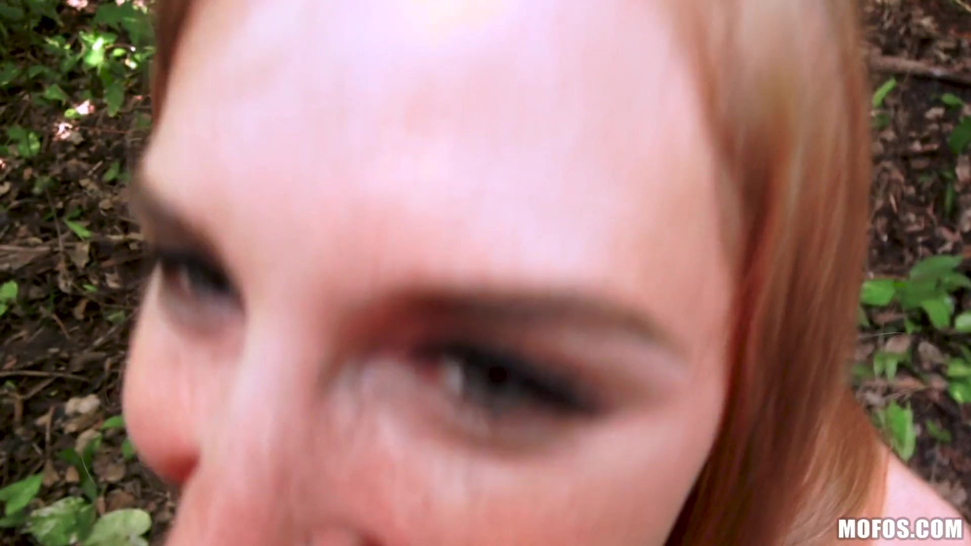 Tiny Redhead Takes Dick In Park