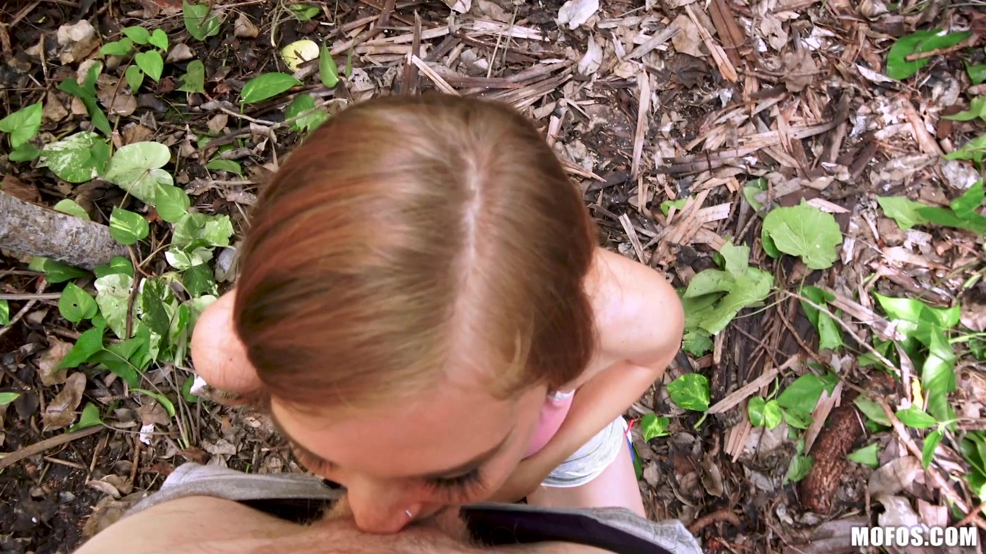 Tiny Redhead Takes Dick In Park