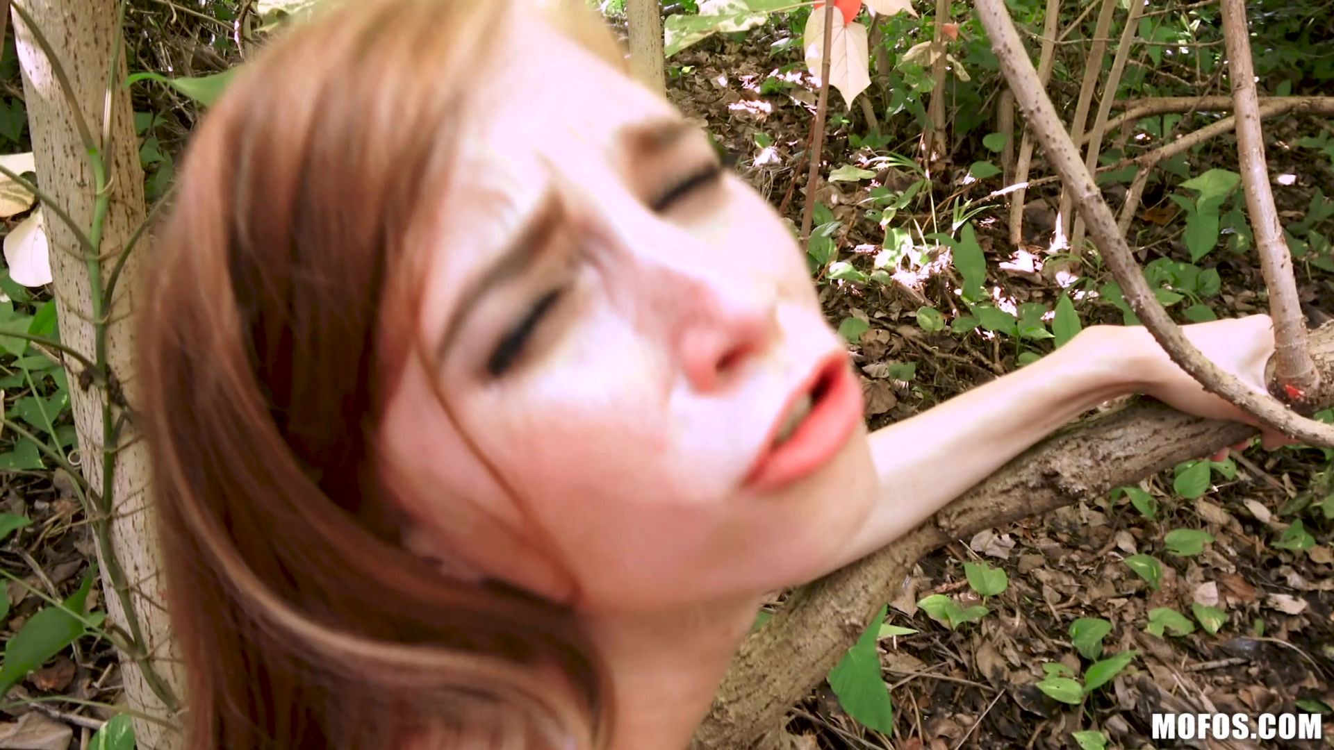 Tiny Redhead Takes Dick In Park