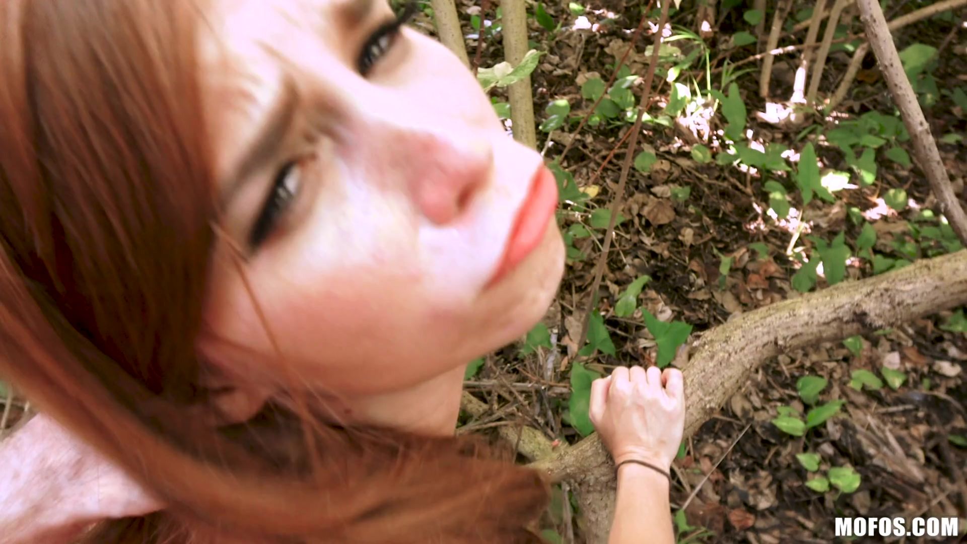 Tiny Redhead Takes Dick In Park